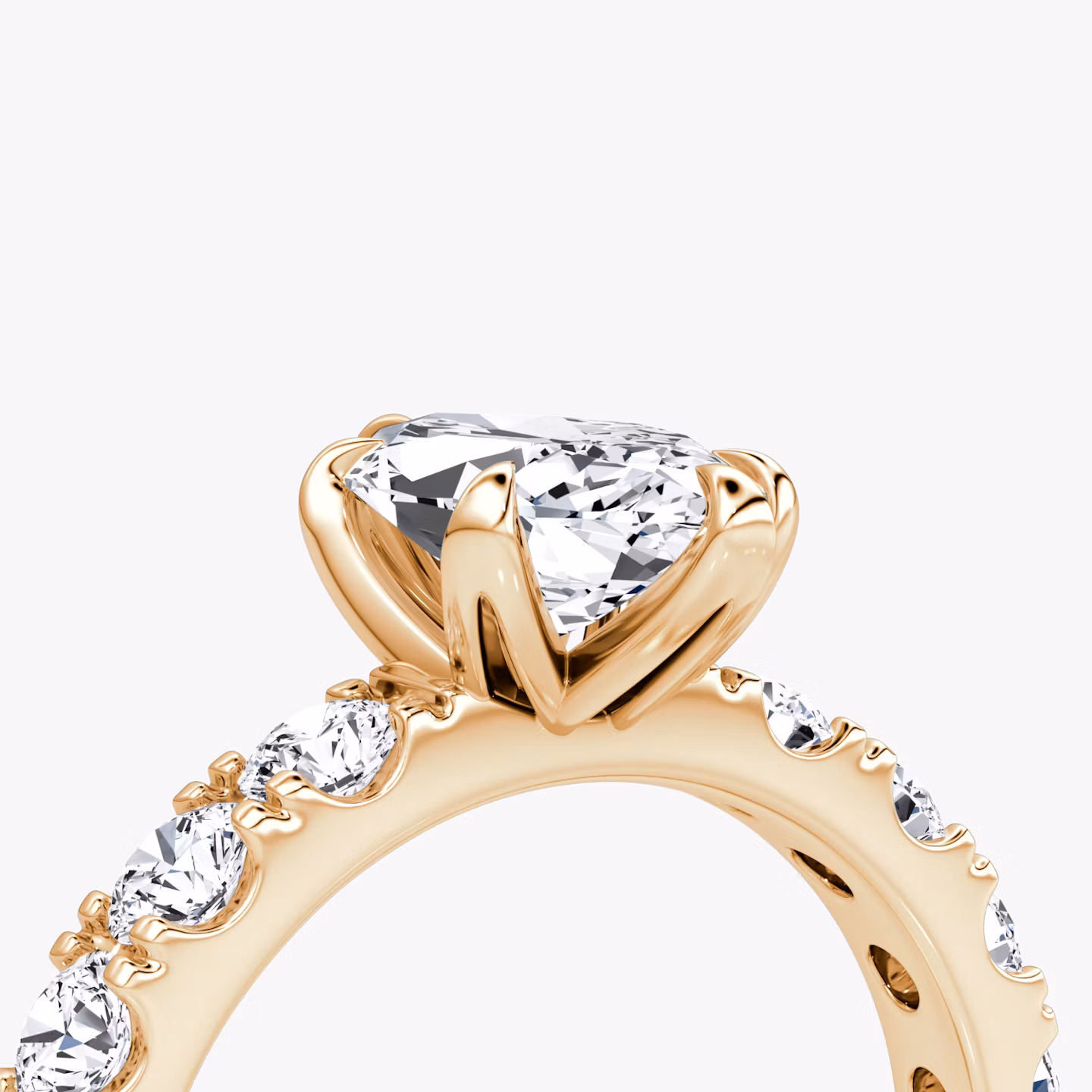 The Amour Eternity | Marquise | 14k | Rose Gold | bandAccent: Plain | diamondOrientation: vertical | caratWeight: other