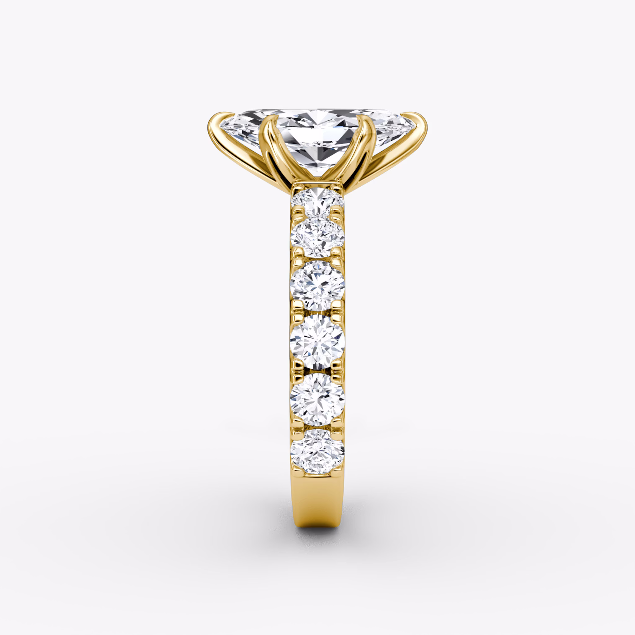 The Amour Eternity | Marquise | 18k | Yellow Gold | bandAccent: Plain | diamondOrientation: vertical | caratWeight: other