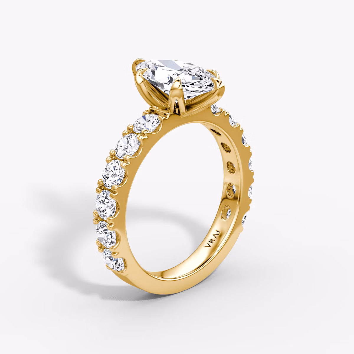 The Amour Eternity | Marquise | 18k | Yellow Gold | bandAccent: Plain | diamondOrientation: vertical | caratWeight: other