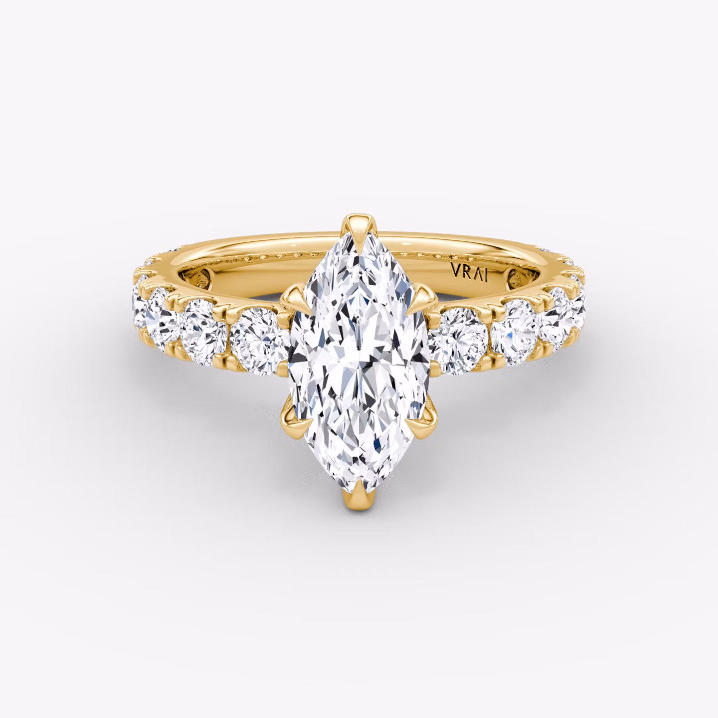 The Amour Eternity | Marquise | 18k | Yellow Gold | bandAccent: Plain | diamondOrientation: vertical | caratWeight: other