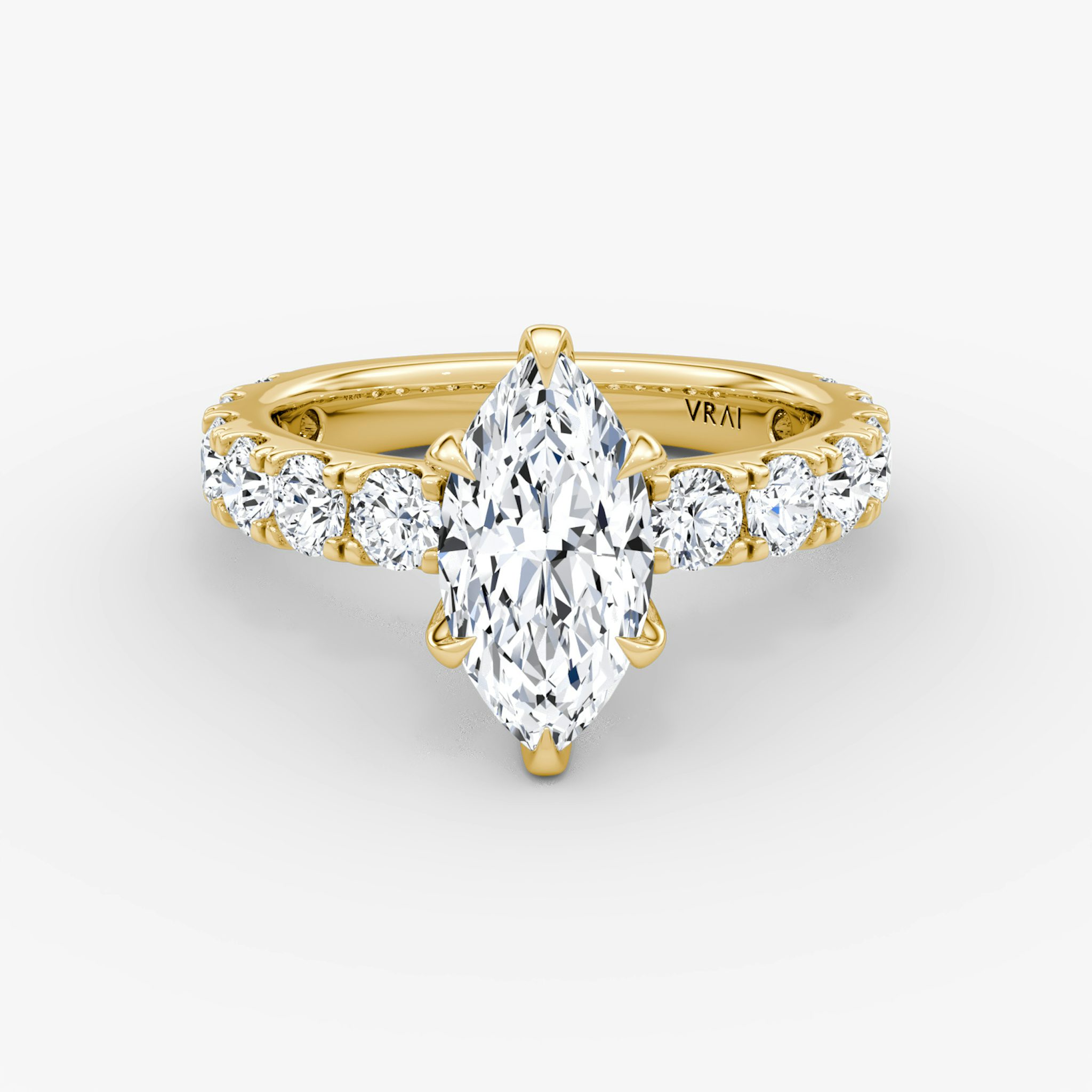 The Amour Eternity | Marquise | 18k | Yellow Gold | bandAccent: Plain | diamondOrientation: vertical | caratWeight: other
