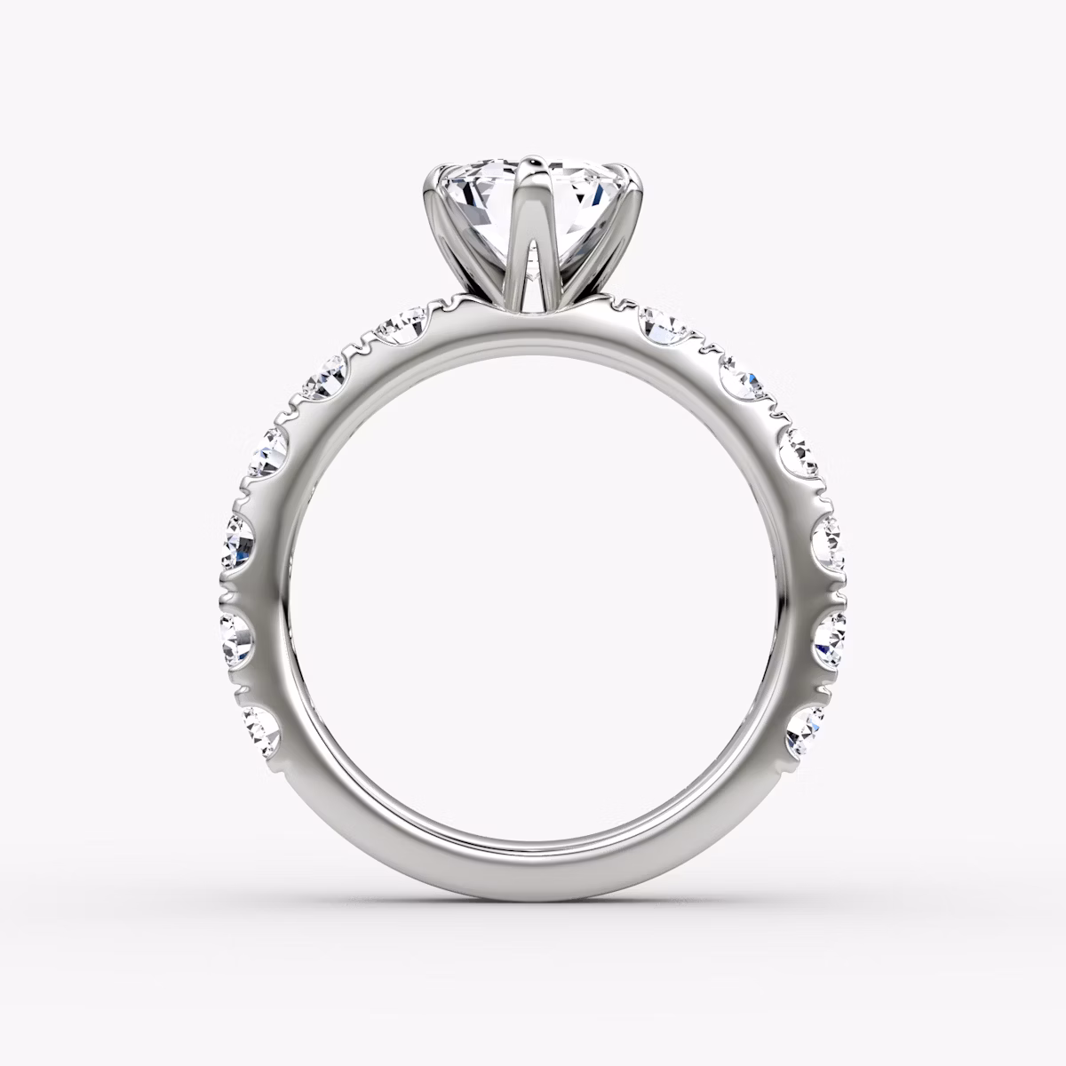 The Amour Eternity | Emerald | Platinum | bandAccent: Plain | diamondOrientation: vertical | caratWeight: other