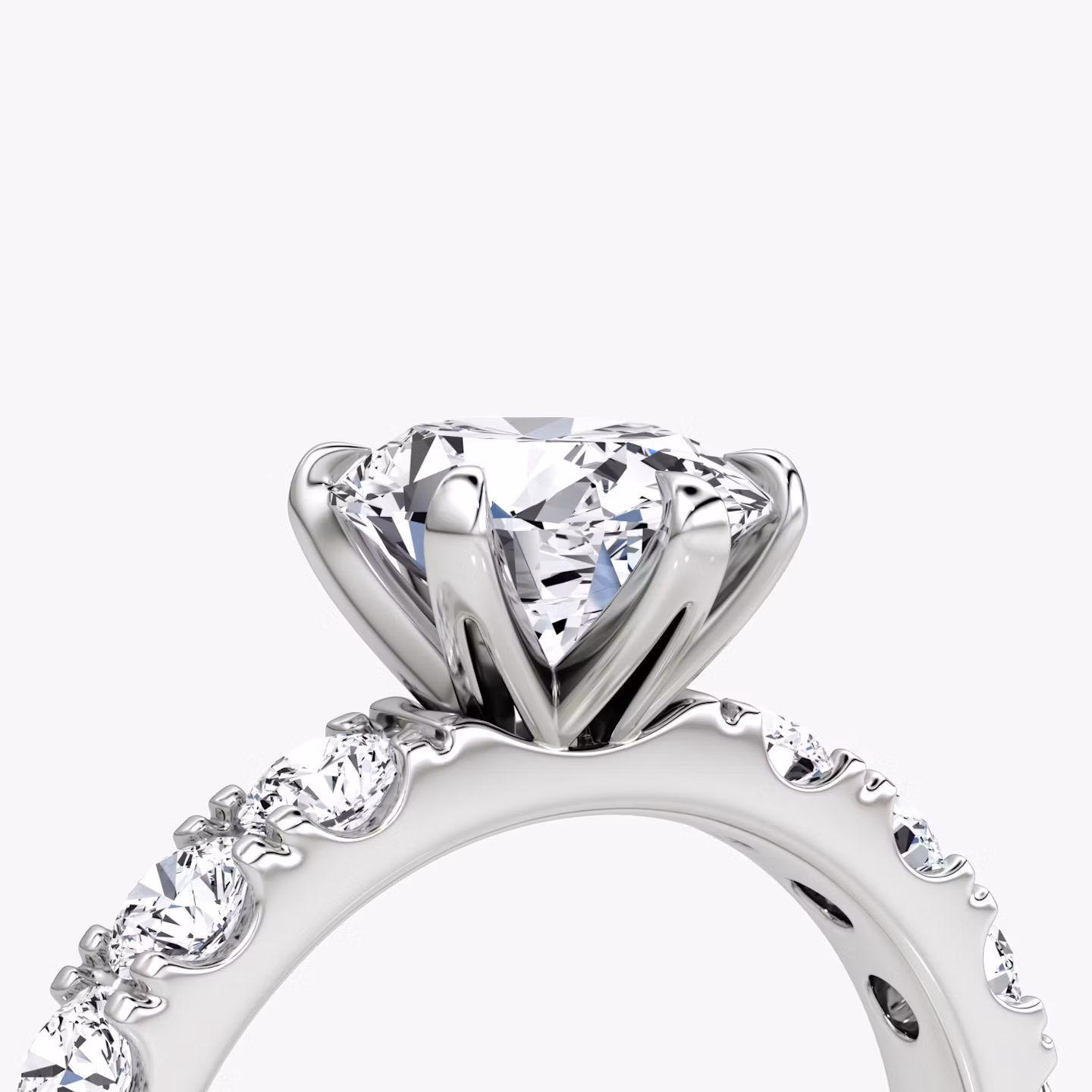 The Amour Eternity | Oval | 18k | White Gold | bandAccent: Plain | diamondOrientation: vertical | caratWeight: other