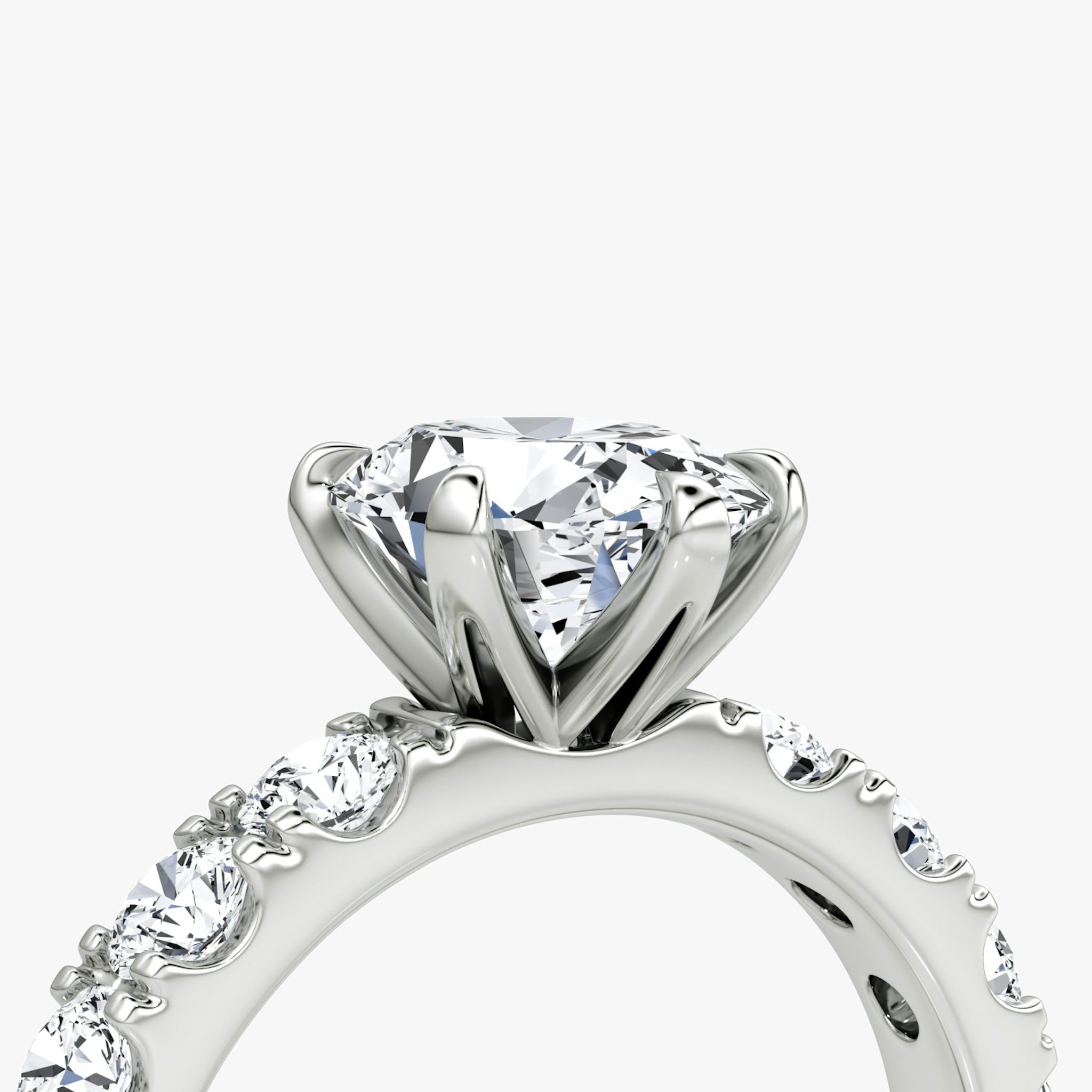 The Amour Eternity | Oval | 18k | White Gold | bandAccent: Plain | diamondOrientation: vertical | caratWeight: other