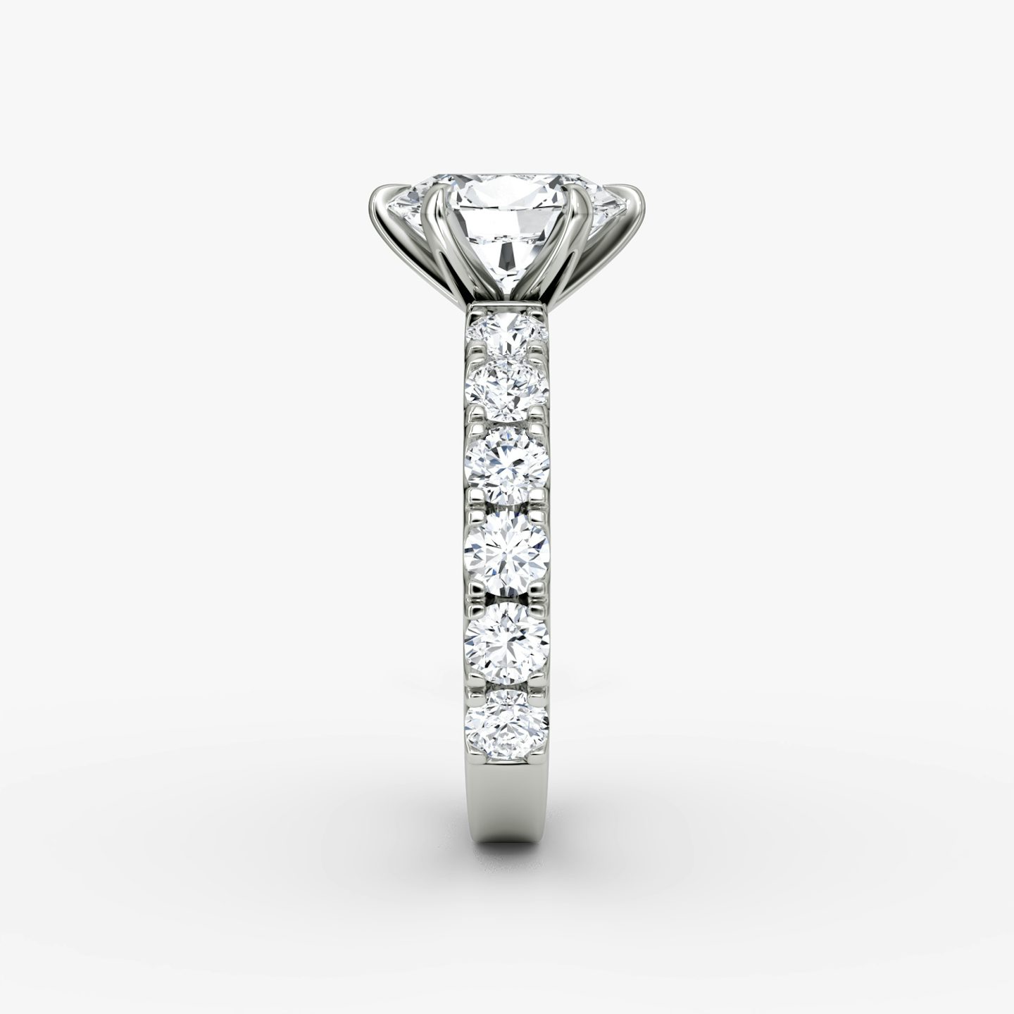 The Amour Eternity | Oval | 18k | White Gold | bandAccent: Plain | diamondOrientation: vertical | caratWeight: other