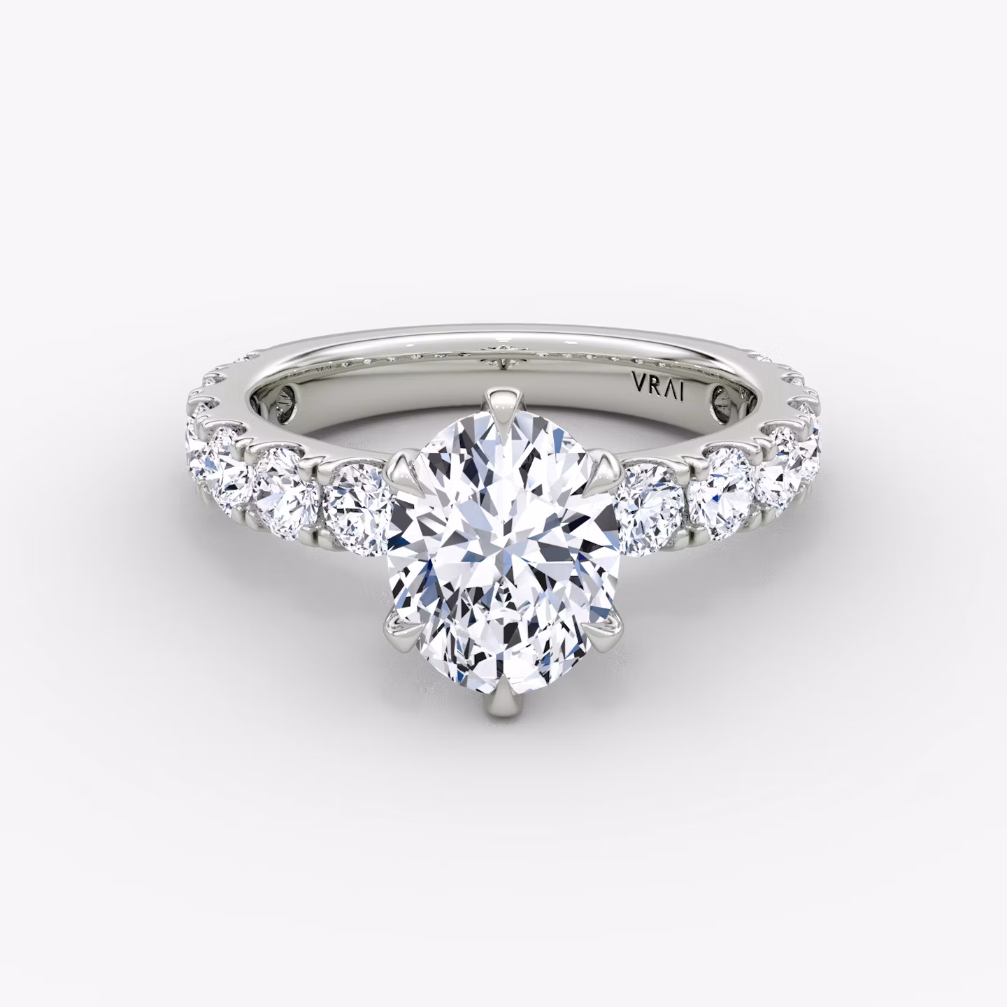 The Amour Eternity Oval | White Gold