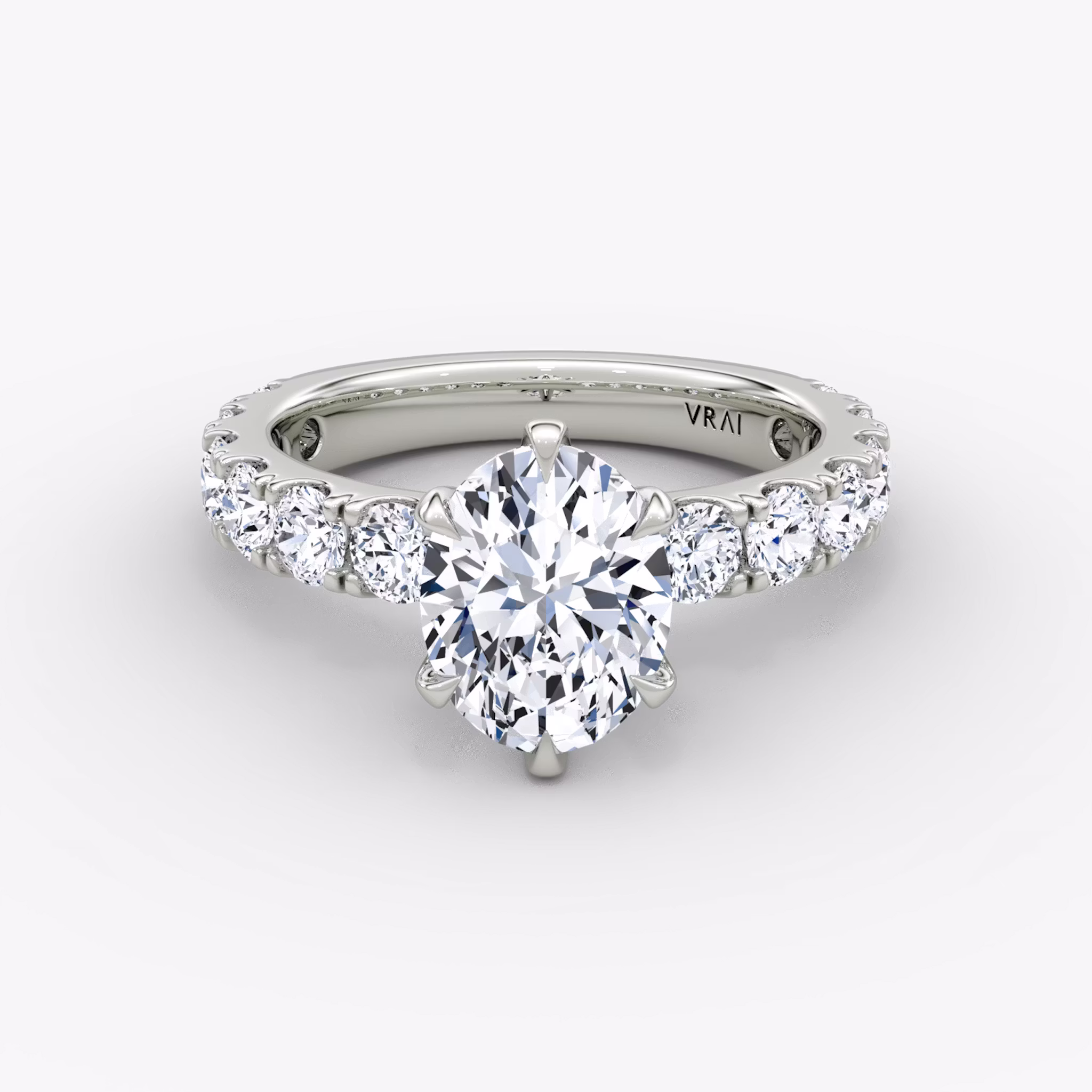 The Amour Eternity Oval | White Gold