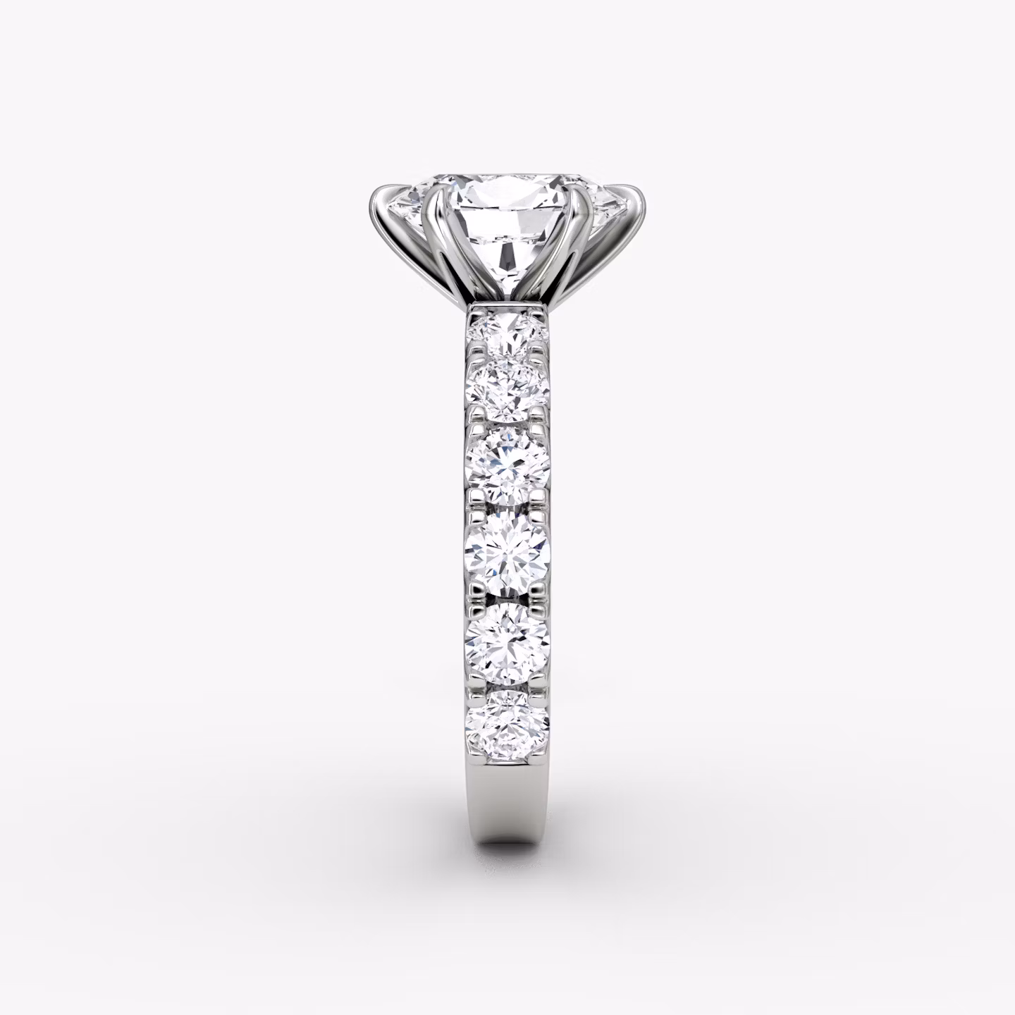 The Amour Eternity | Oval | Platinum | bandAccent: Plain | diamondOrientation: vertical | caratWeight: other