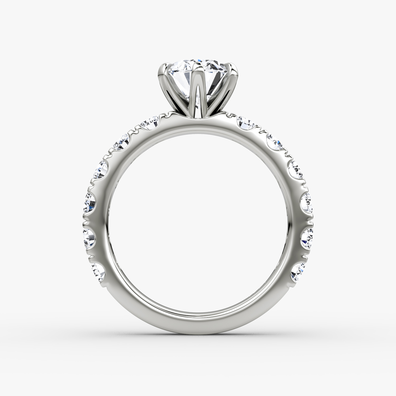The Amour Eternity | Oval | Platinum | bandAccent: Plain | diamondOrientation: vertical | caratWeight: other