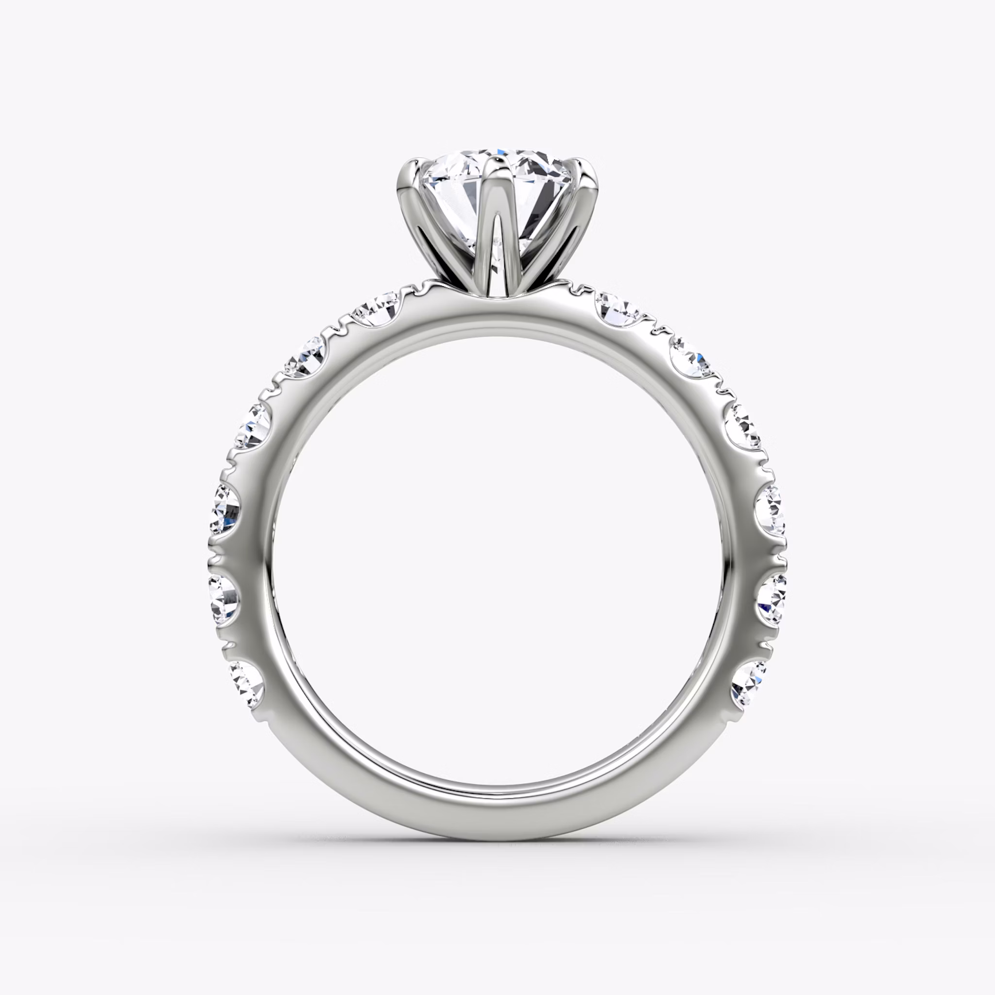 The Amour Eternity | Oval | Platinum | bandAccent: Plain | diamondOrientation: vertical | caratWeight: other