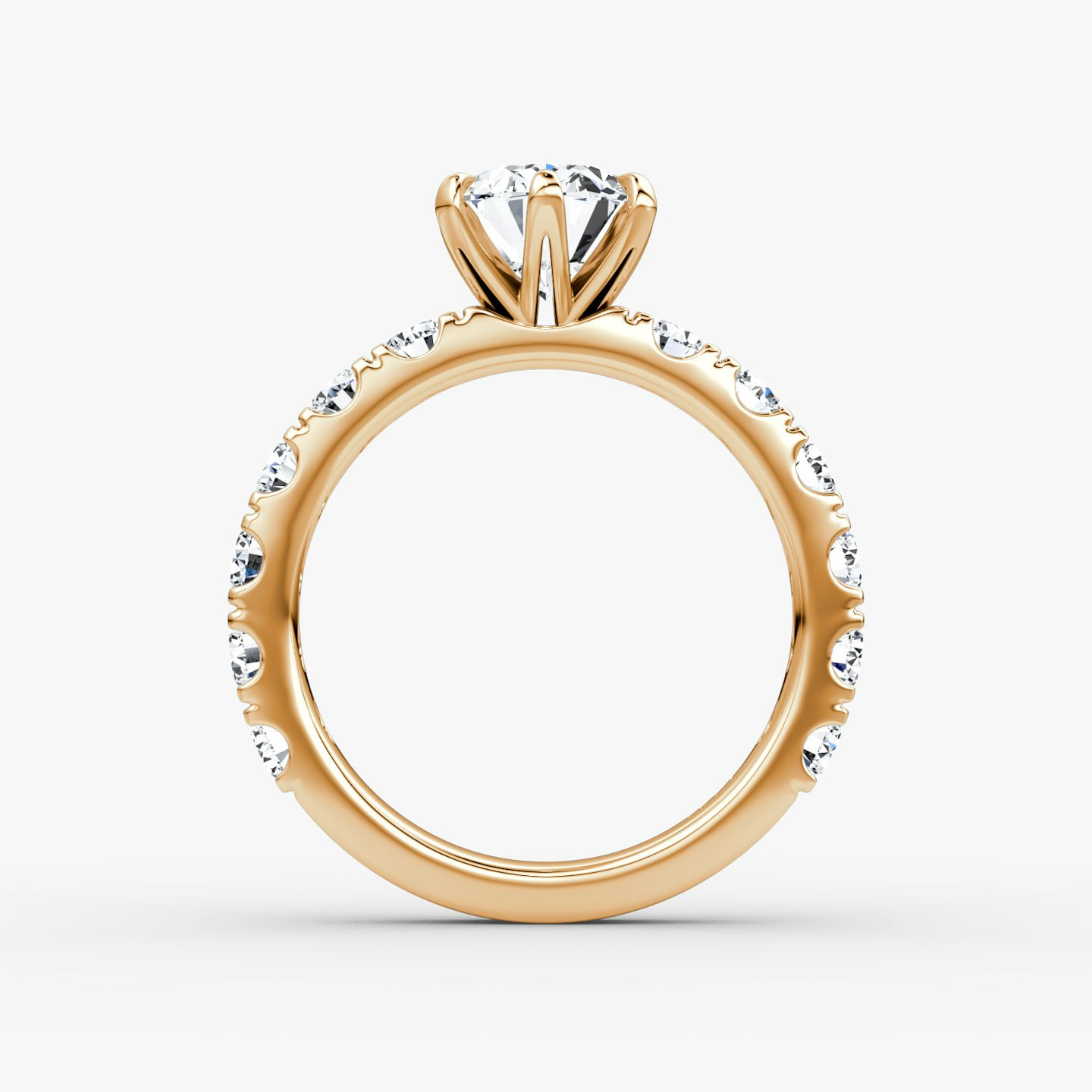 The Amour Eternity | Oval | 14k | Rose Gold | bandAccent: Plain | diamondOrientation: vertical | caratWeight: other