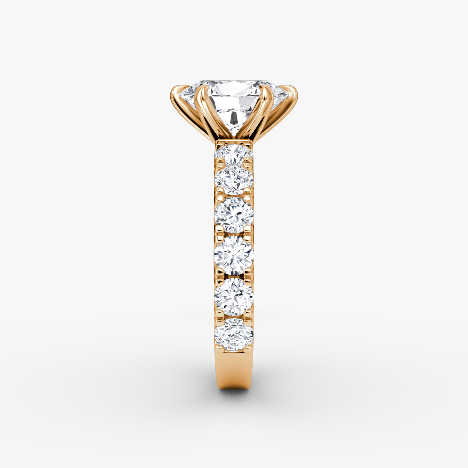 The Amour Eternity | Oval | 14k | Rose Gold | bandAccent: Plain | diamondOrientation: vertical | caratWeight: other