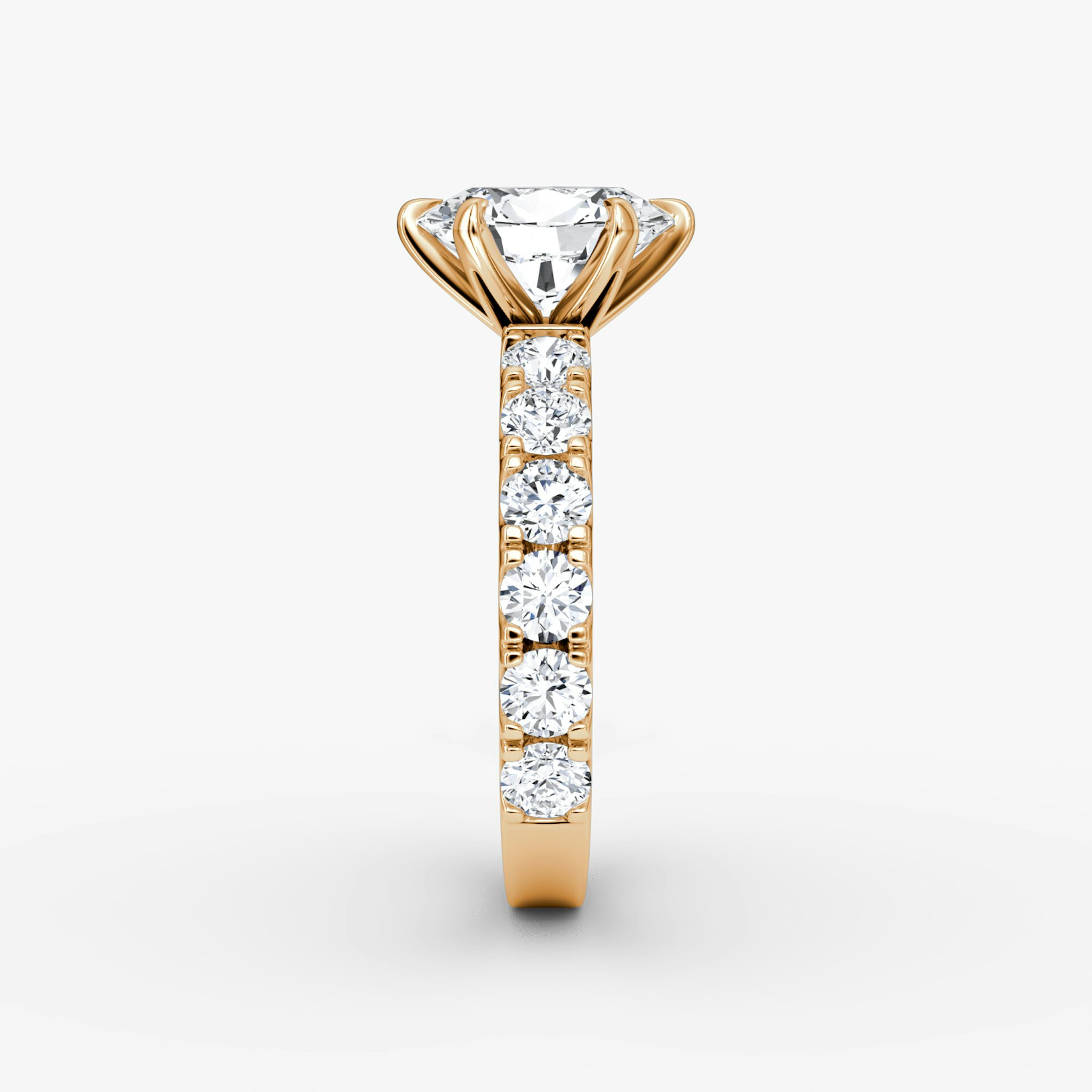 The Amour Eternity | Oval | 14k | Rose Gold | bandAccent: Plain | diamondOrientation: vertical | caratWeight: other