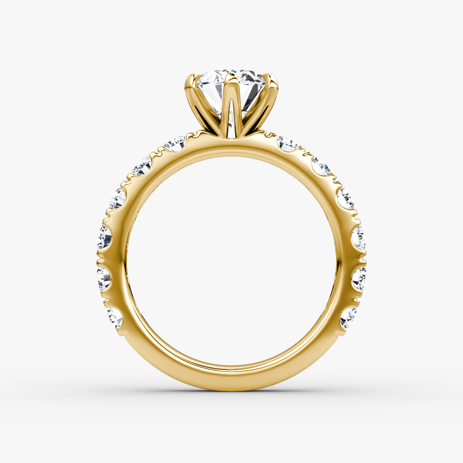 The Amour Eternity | Oval | 18k | Yellow Gold | bandAccent: Plain | diamondOrientation: vertical | caratWeight: other