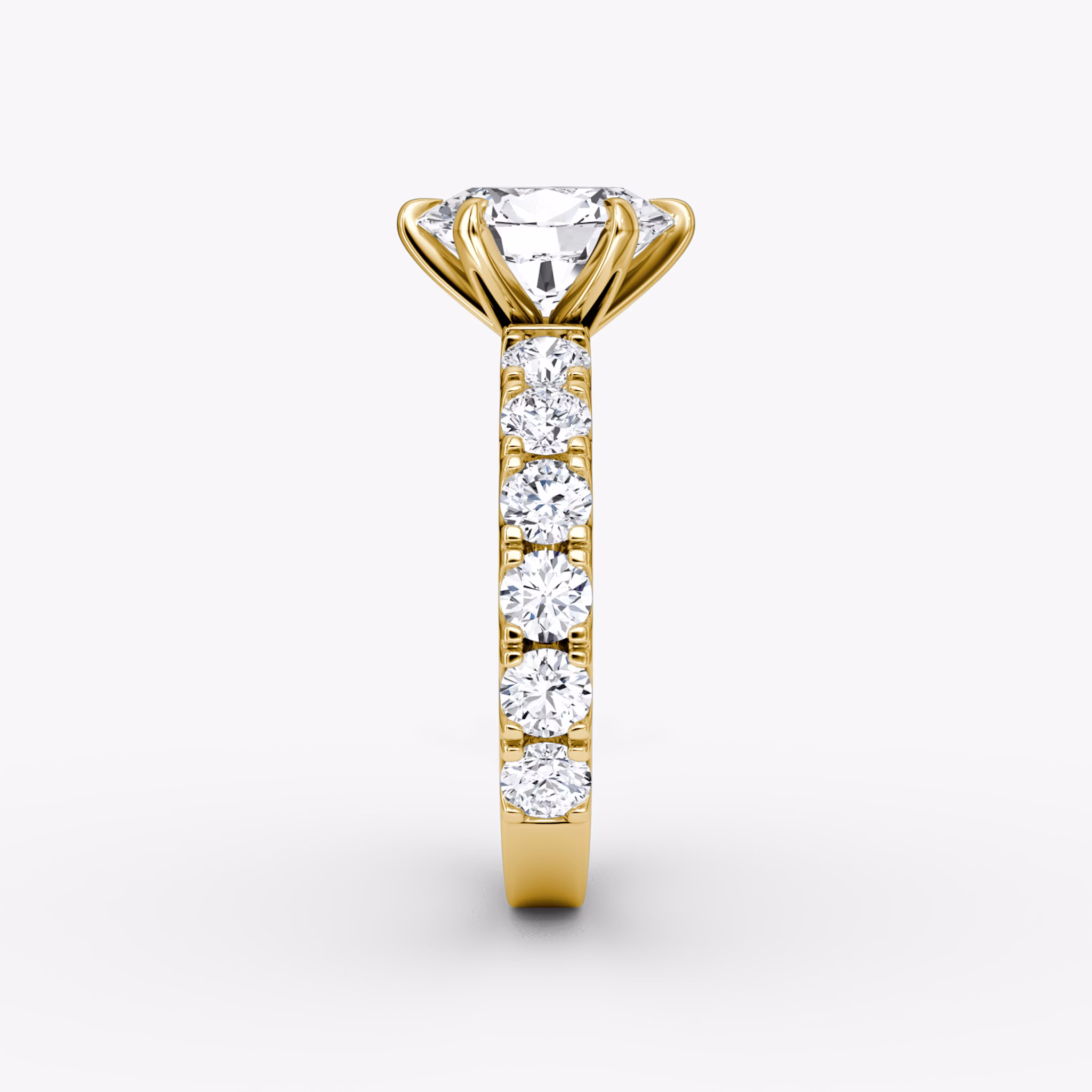 The Amour Eternity | Oval | 18k | Yellow Gold | bandAccent: Plain | diamondOrientation: vertical | caratWeight: other