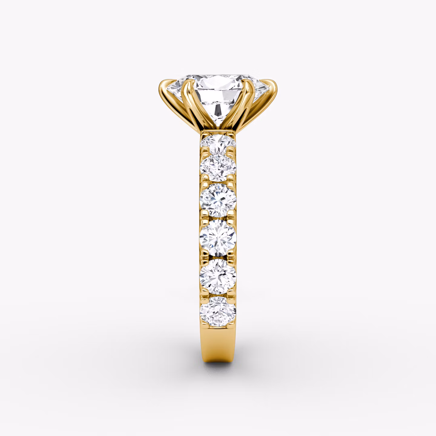 The Amour Eternity | Oval | 18k | Yellow Gold | bandAccent: Plain | diamondOrientation: vertical | caratWeight: other
