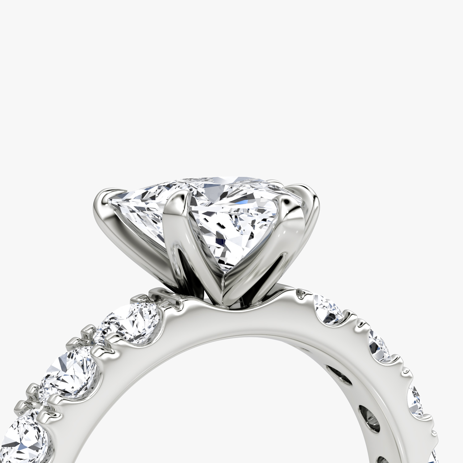 The Amour Eternity | Trillion | 18k | White Gold | bandAccent: Plain | diamondOrientation: vertical | caratWeight: other