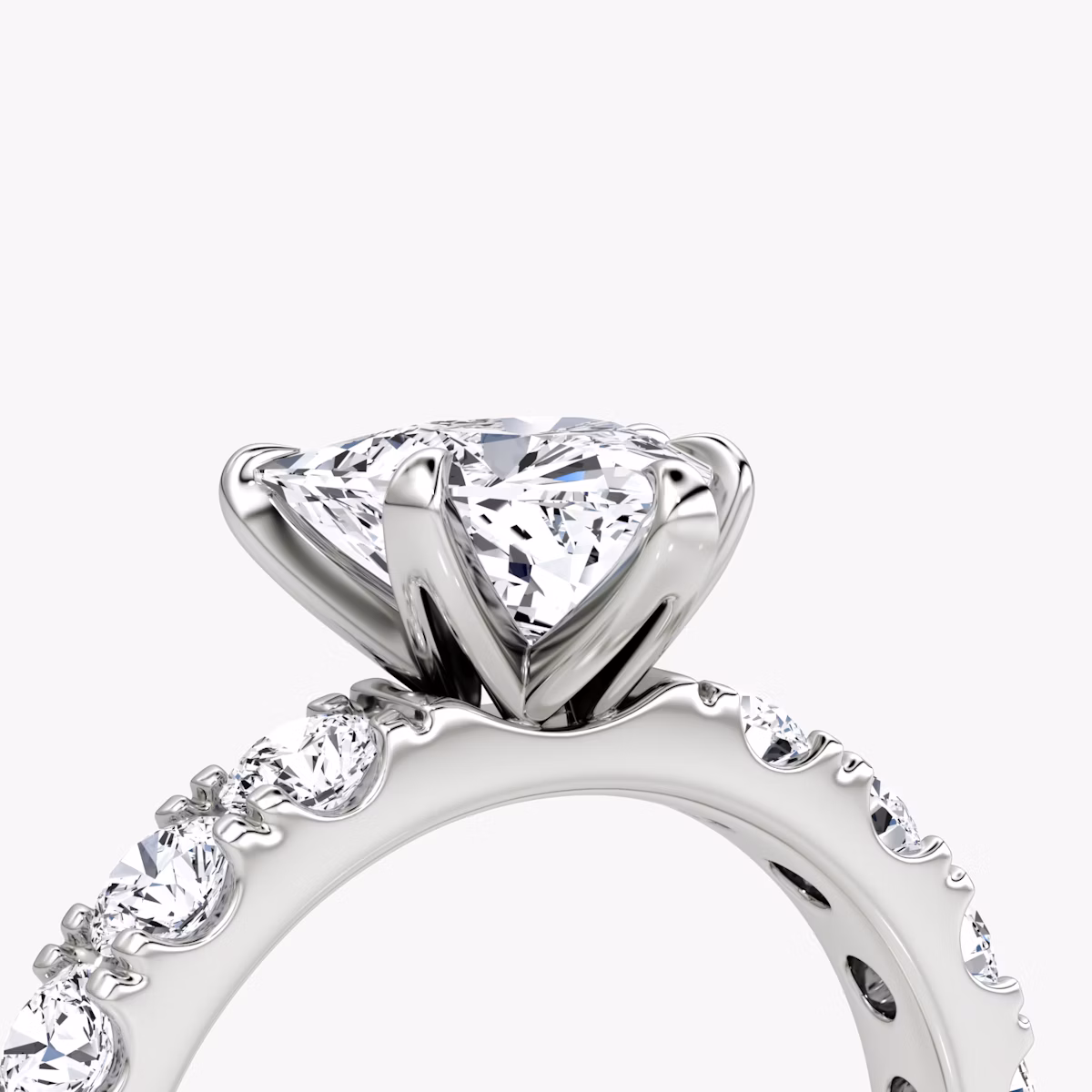 The Amour Eternity | Trillion | 18k | White Gold | bandAccent: Plain | diamondOrientation: vertical | caratWeight: other