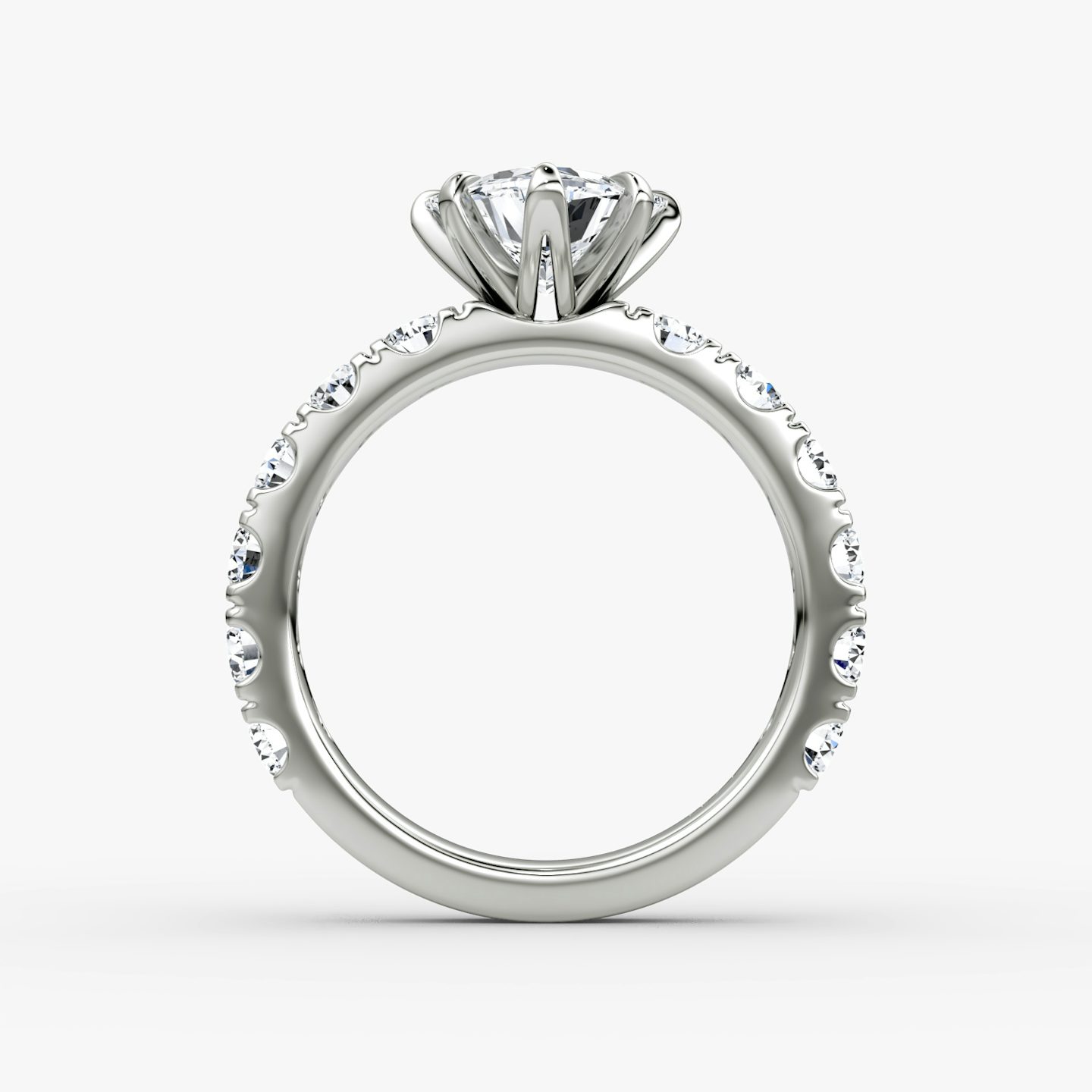 The Amour Eternity | Trillion | 18k | White Gold | bandAccent: Plain | diamondOrientation: vertical | caratWeight: other