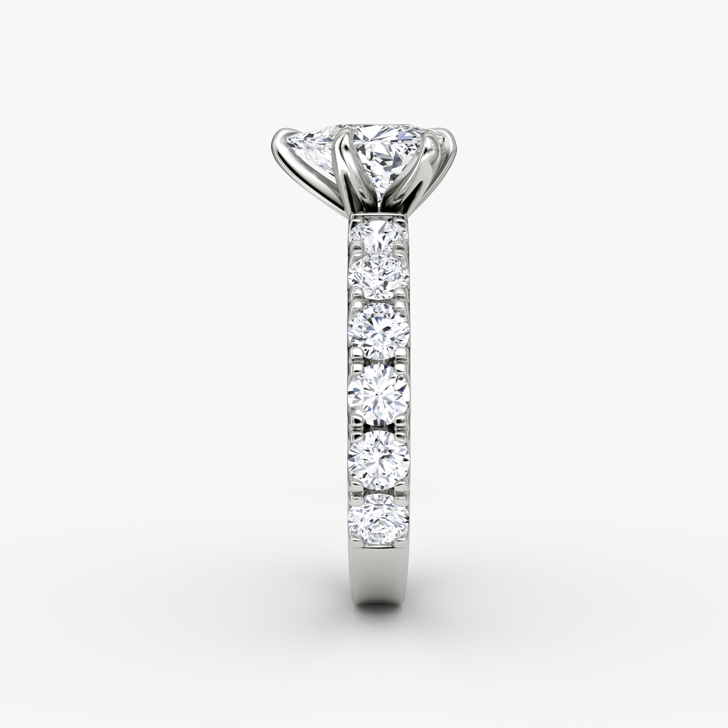 The Amour Eternity | Trillion | 18k | White Gold | bandAccent: Plain | diamondOrientation: vertical | caratWeight: other