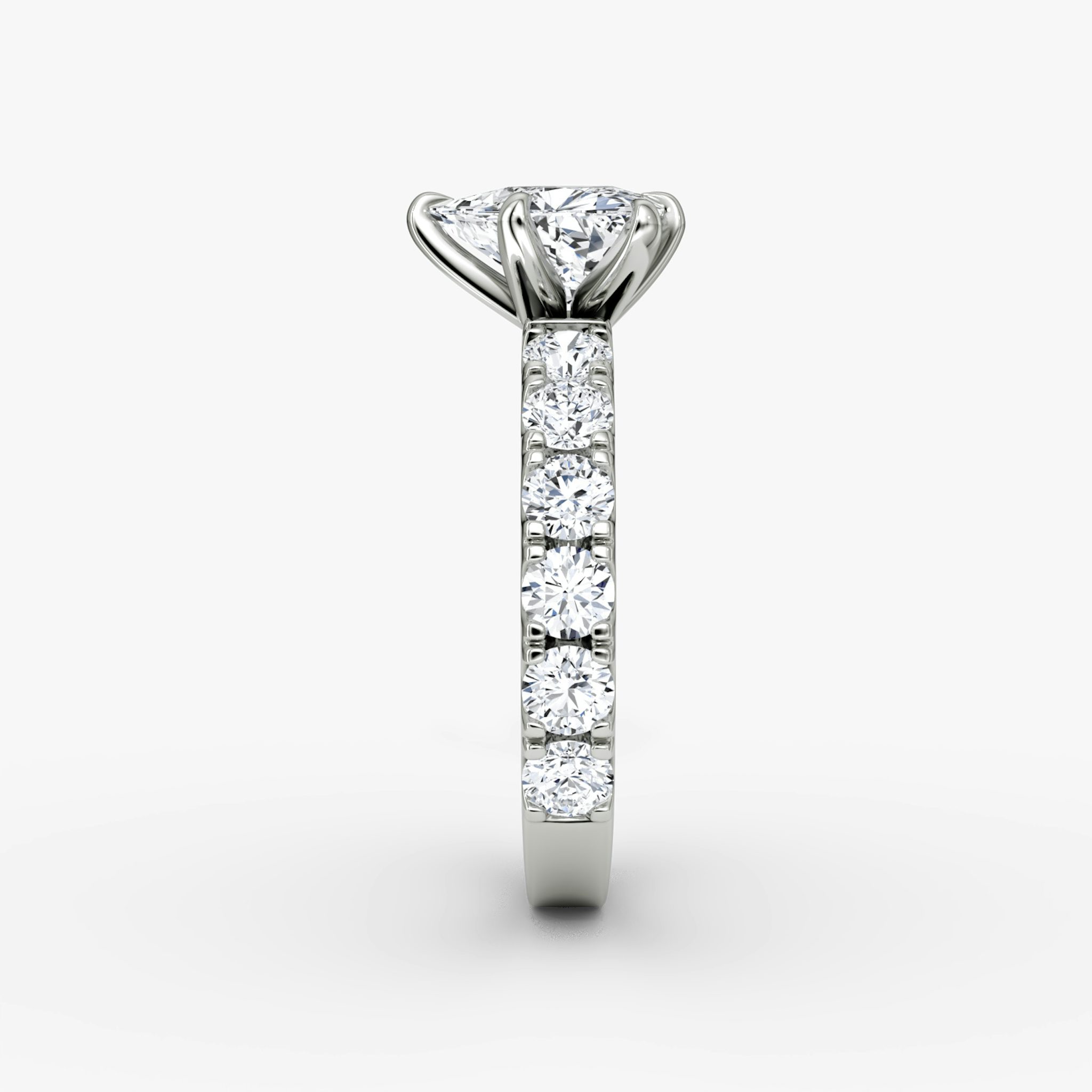 The Amour Eternity | Trillion | 18k | White Gold | bandAccent: Plain | diamondOrientation: vertical | caratWeight: other