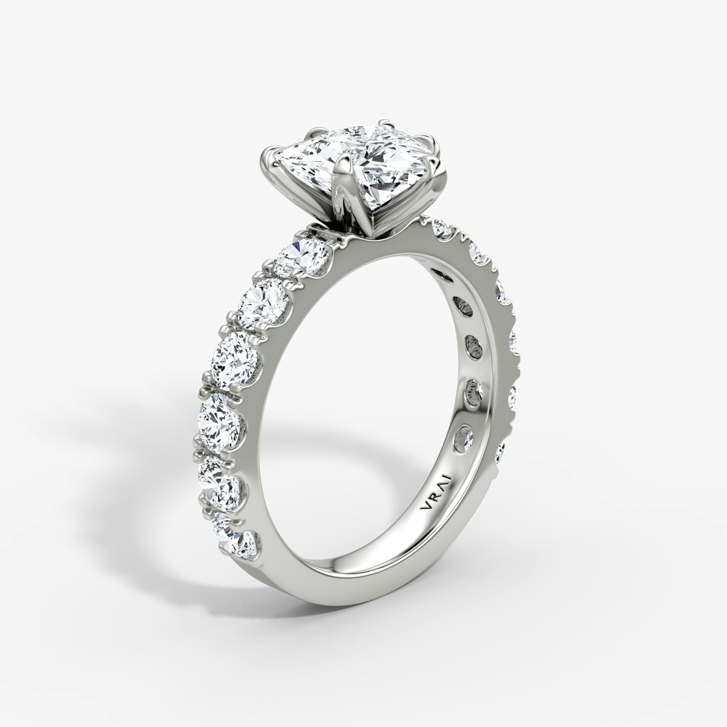 The Amour Eternity | Trillion | 18k | White Gold | bandAccent: Plain | diamondOrientation: vertical | caratWeight: other