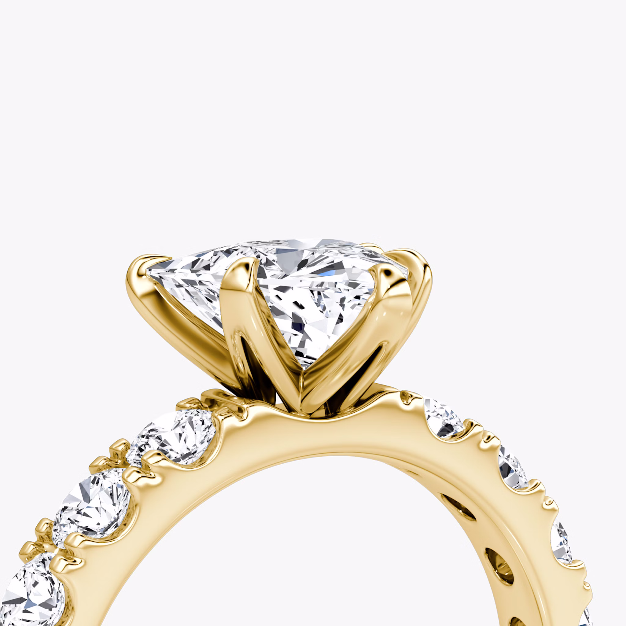 The Amour Eternity | Trillion | 18k | Yellow Gold | bandAccent: Plain | diamondOrientation: vertical | caratWeight: other