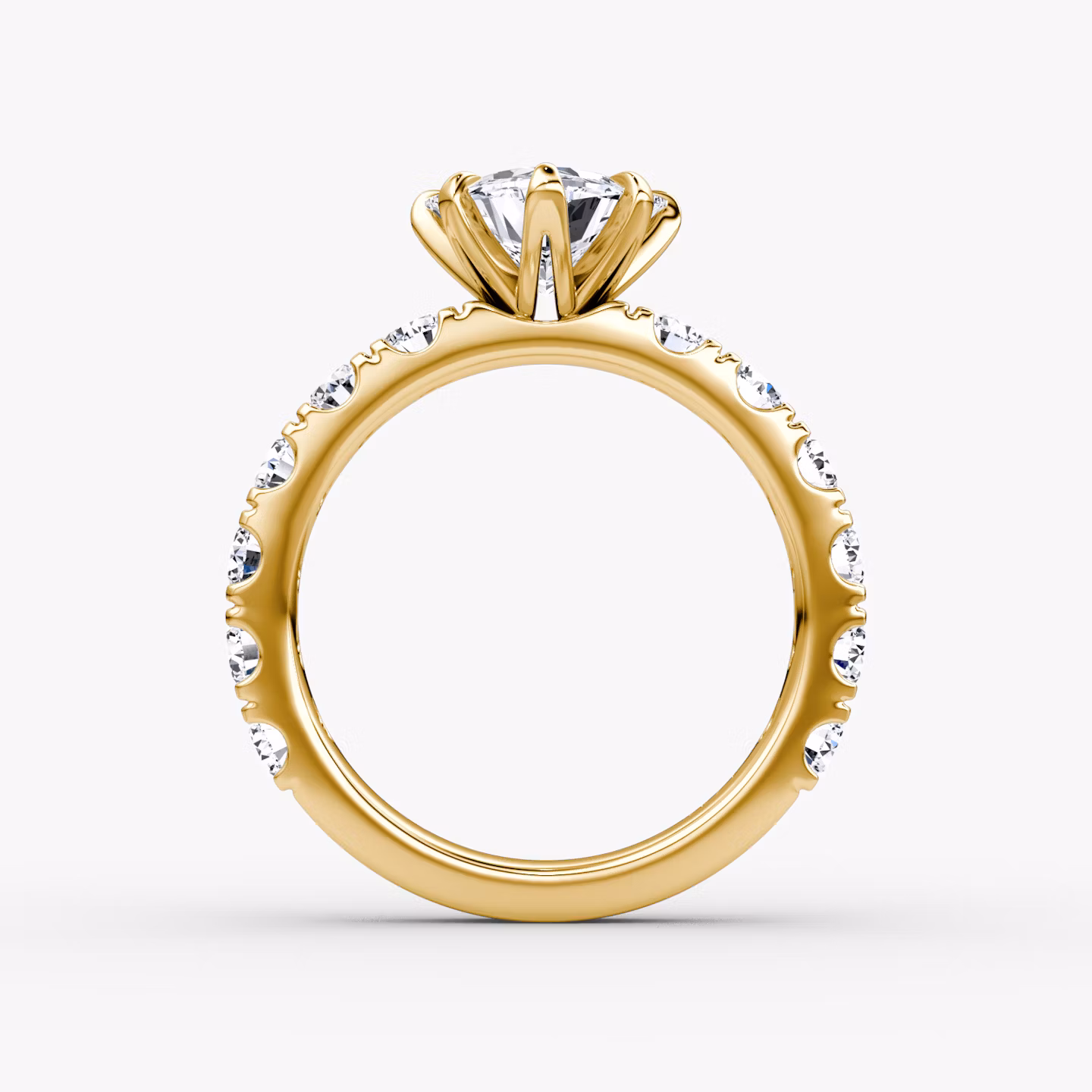 The Amour Eternity | Trillion | 18k | Yellow Gold | bandAccent: Plain | diamondOrientation: vertical | caratWeight: other