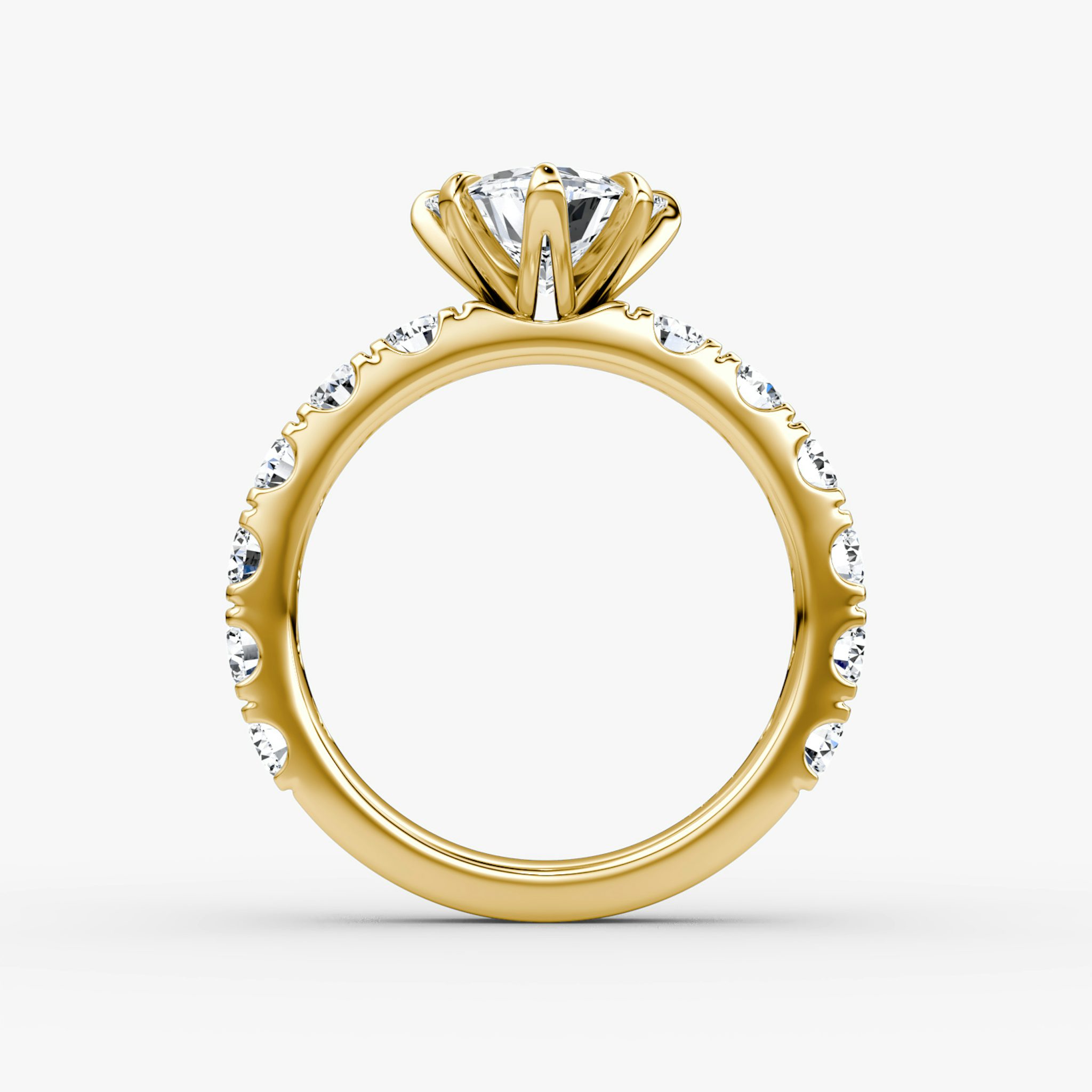 The Amour Eternity | Trillion | 18k | Yellow Gold | bandAccent: Plain | diamondOrientation: vertical | caratWeight: other