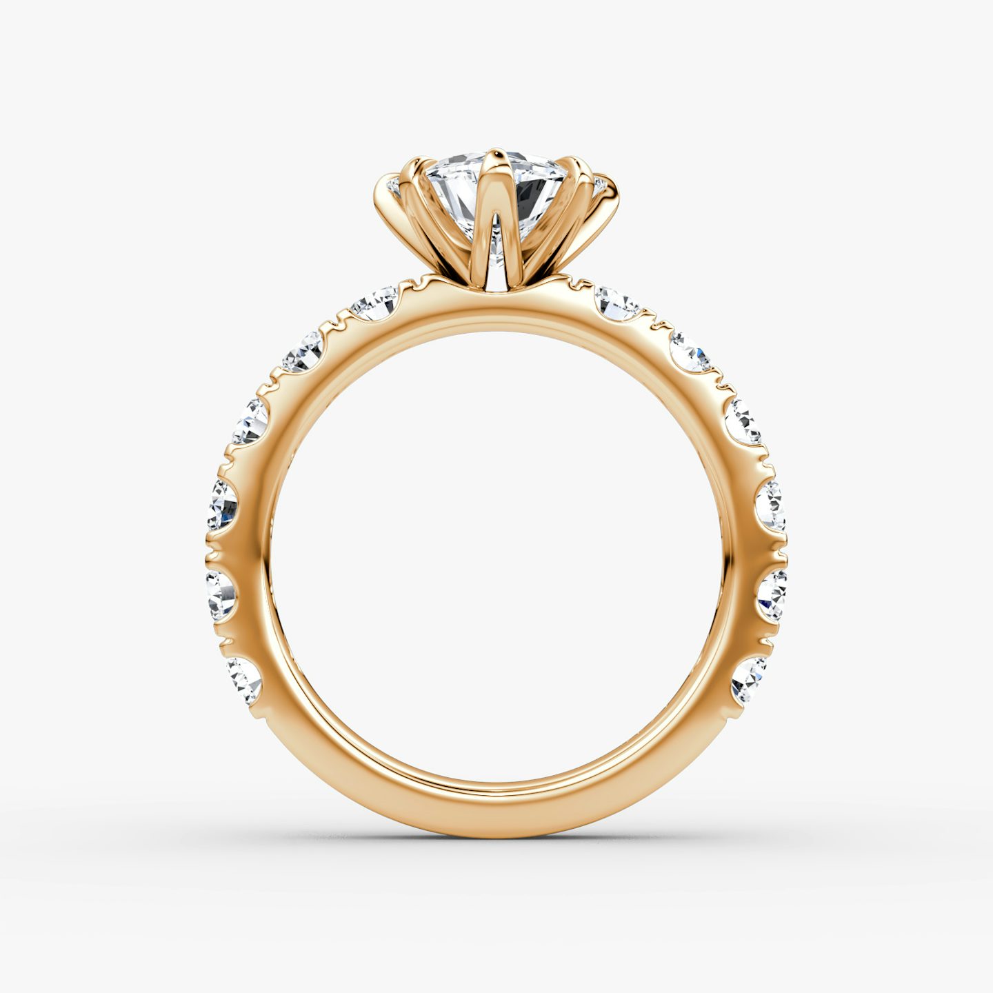 The Amour Eternity | Trillion | 14k | Rose Gold | bandAccent: Plain | diamondOrientation: vertical | caratWeight: other