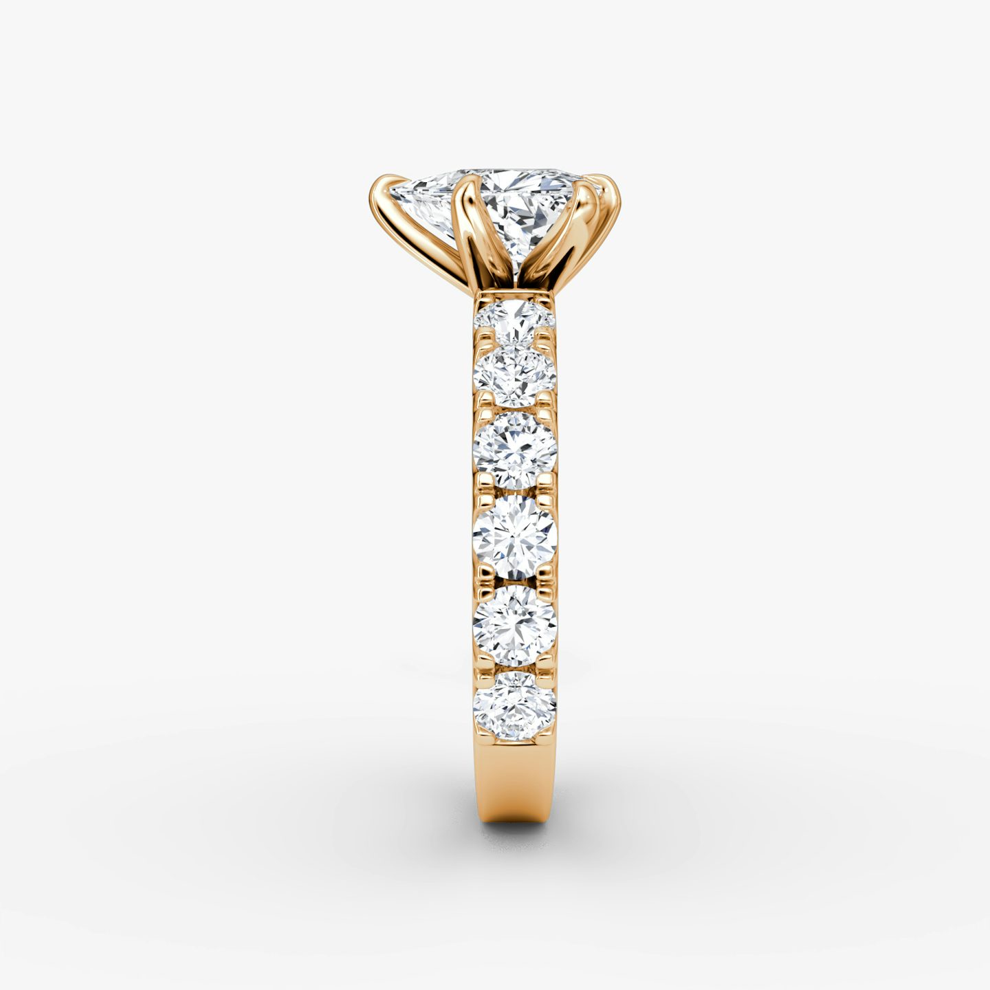 The Amour Eternity | Trillion | 14k | Rose Gold | bandAccent: Plain | diamondOrientation: vertical | caratWeight: other