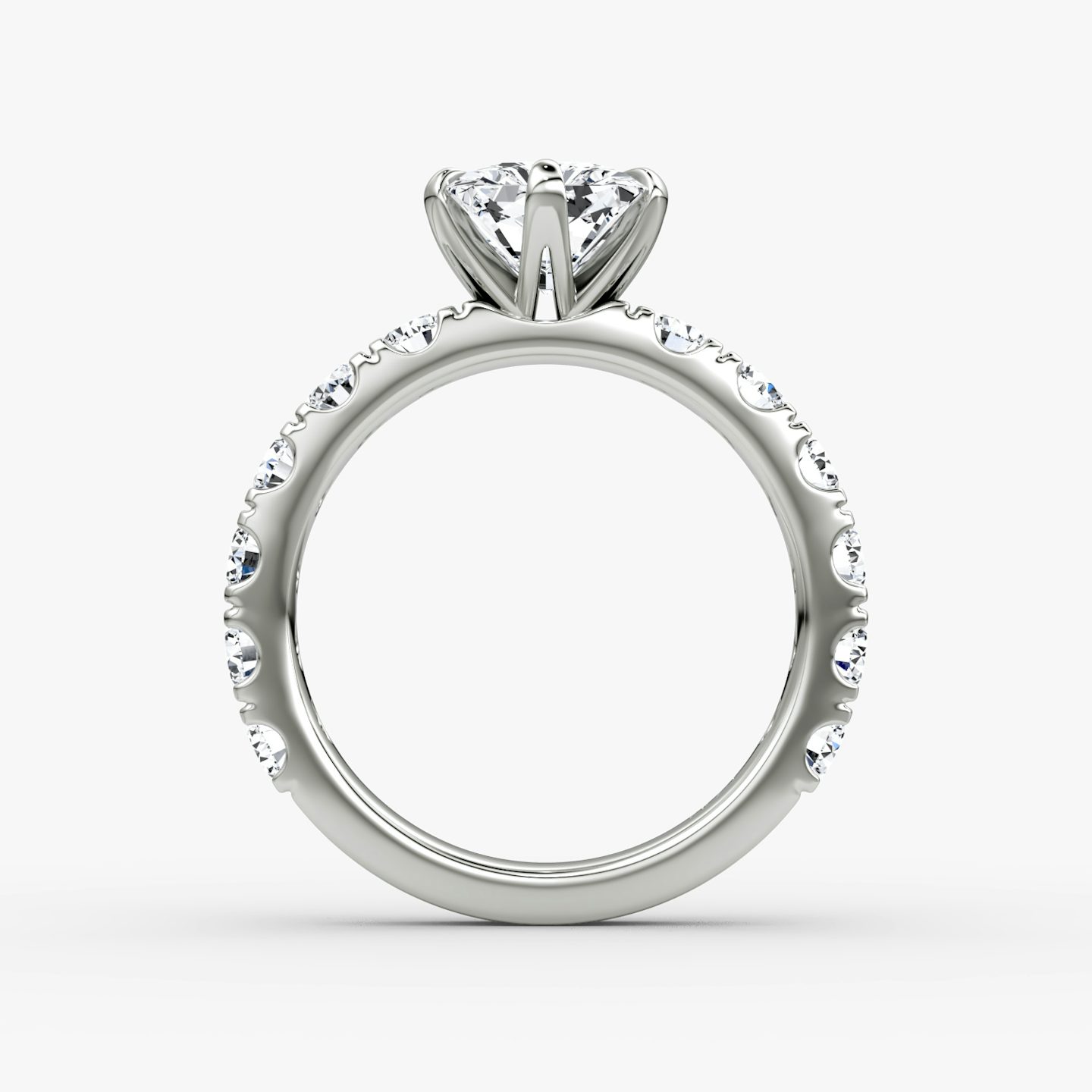 The Amour Eternity | Radiant | 18k | White Gold | bandAccent: Plain | diamondOrientation: vertical | caratWeight: other