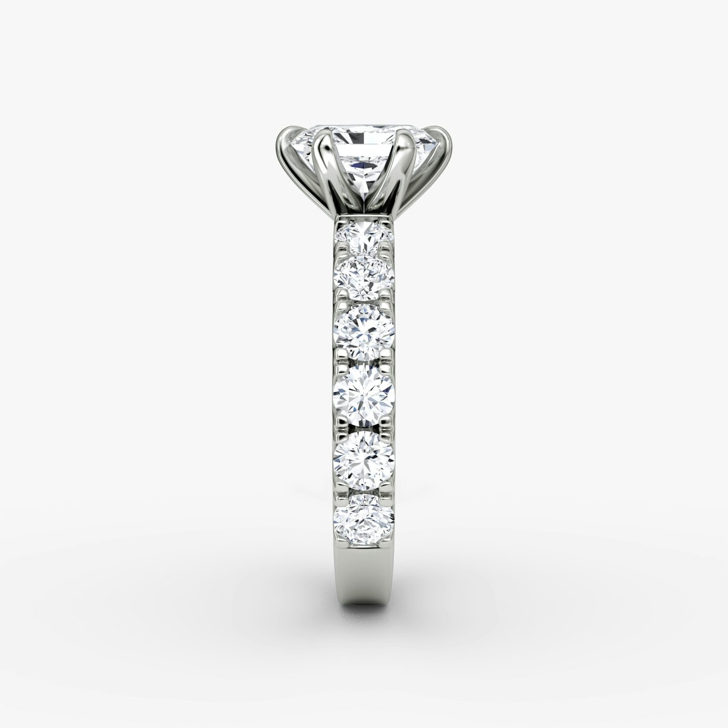The Amour Eternity | Radiant | 18k | White Gold | bandAccent: Plain | diamondOrientation: vertical | caratWeight: other