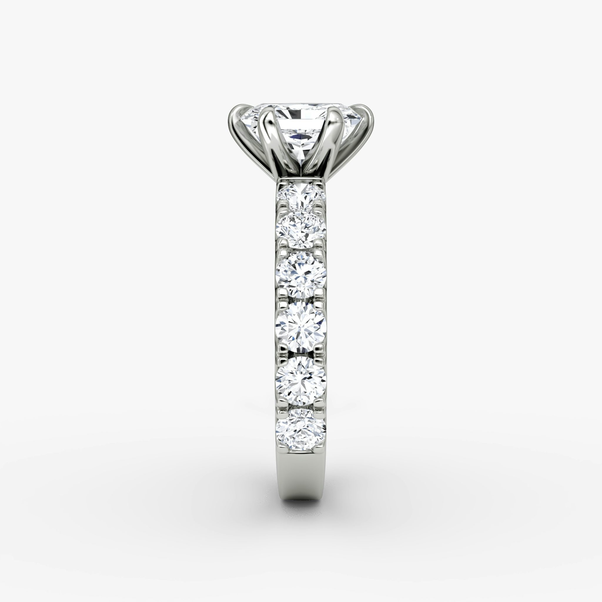The Amour Eternity | Radiant | 18k | White Gold | bandAccent: Plain | diamondOrientation: vertical | caratWeight: other