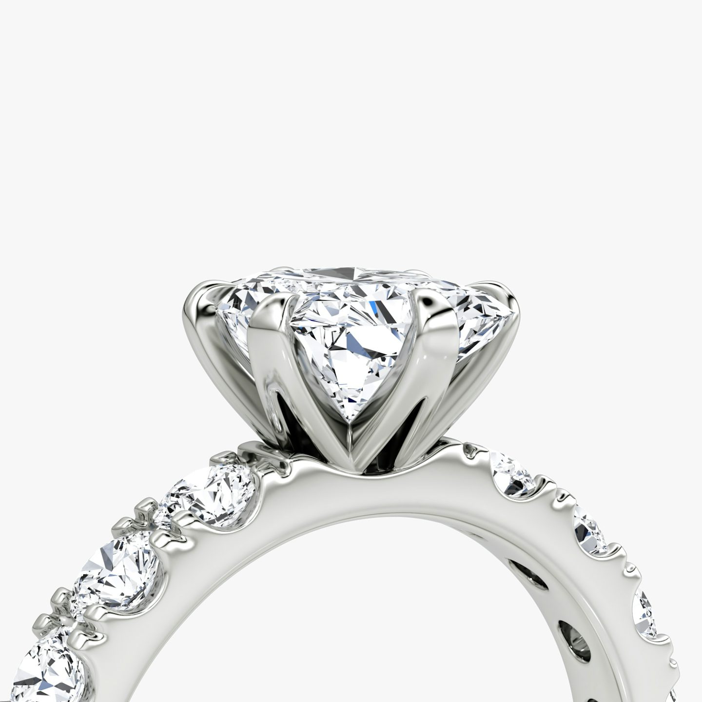The Amour Eternity | Radiant | 18k | White Gold | bandAccent: Plain | diamondOrientation: vertical | caratWeight: other