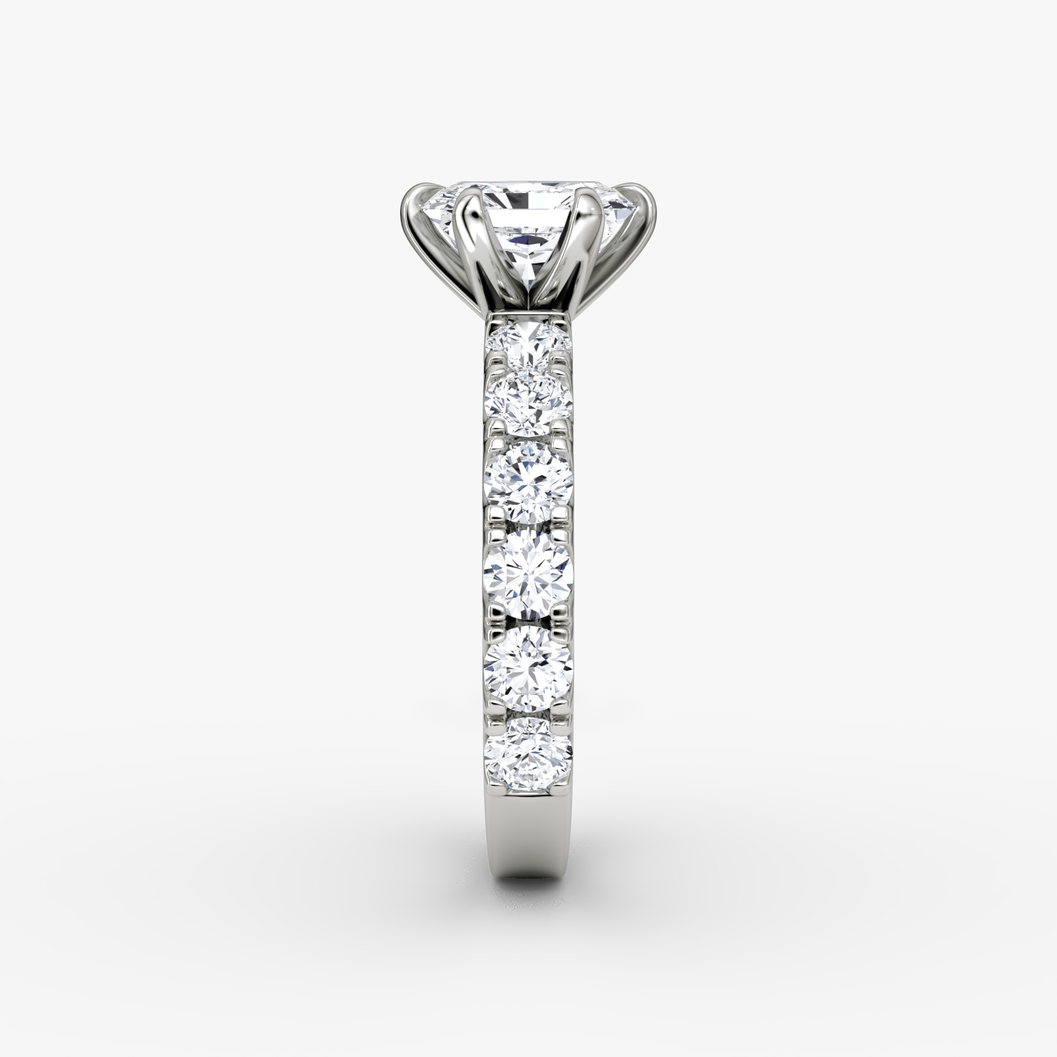 The Amour Eternity | Radiant | Platinum | bandAccent: Plain | diamondOrientation: vertical | caratWeight: other