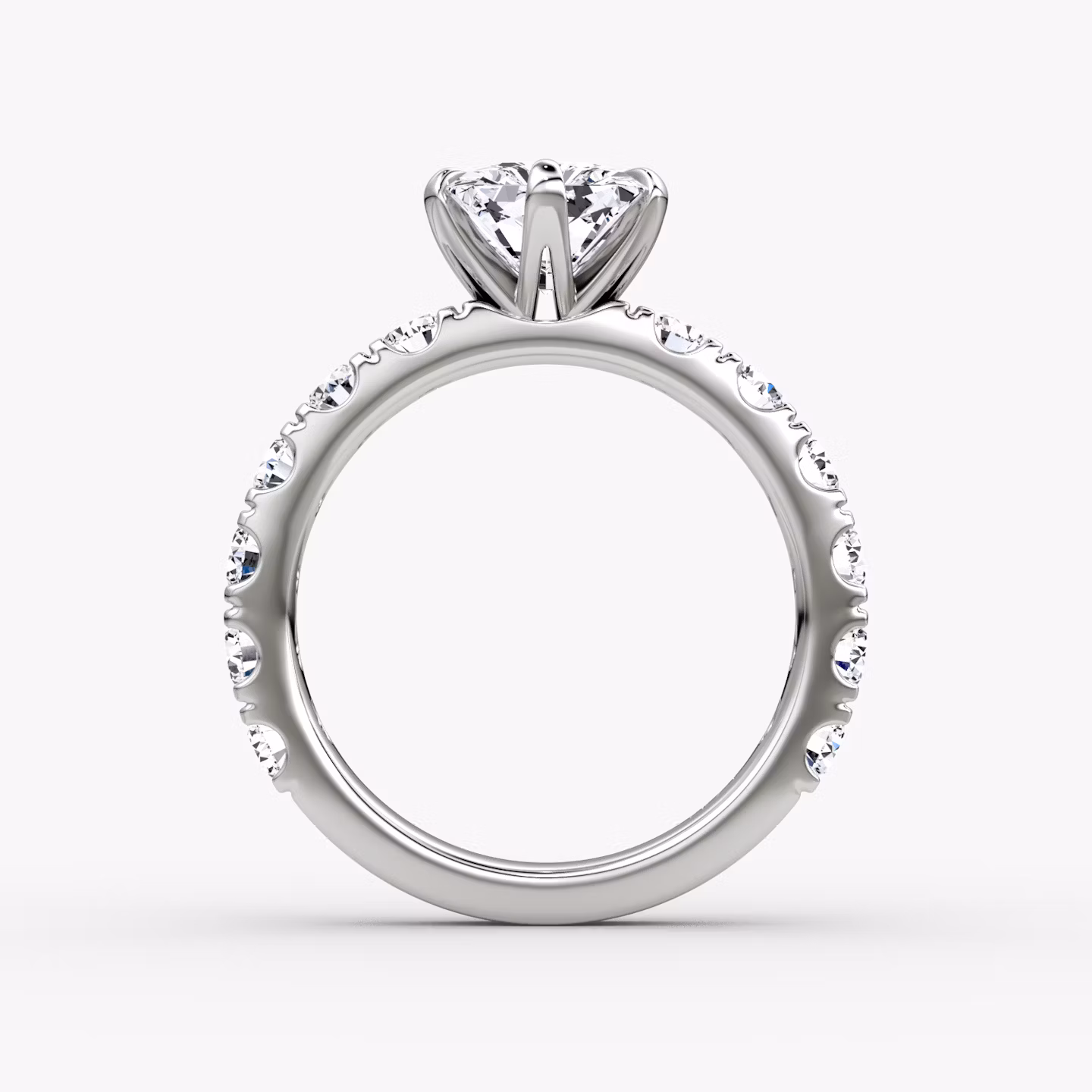 The Amour Eternity | Radiant | Platinum | bandAccent: Plain | diamondOrientation: vertical | caratWeight: other