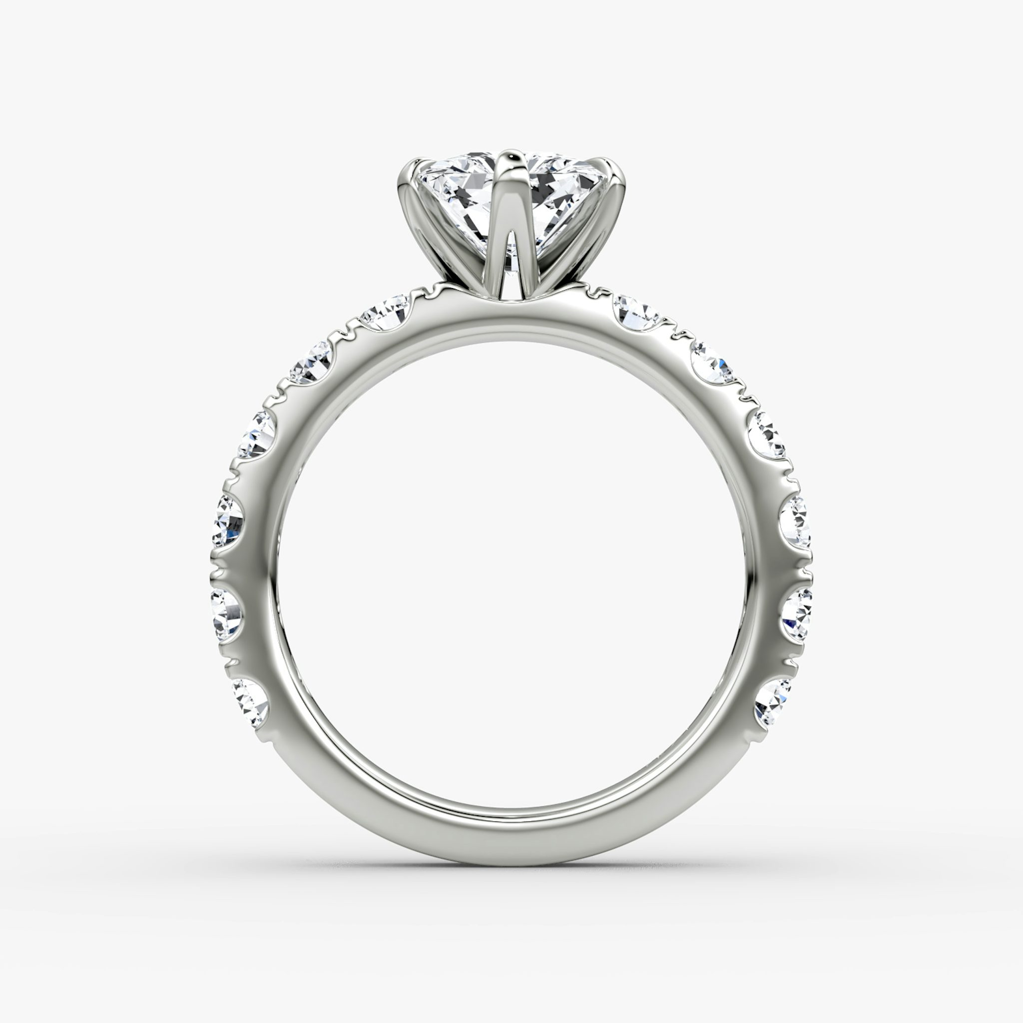 The Amour Eternity | Radiant | Platinum | bandAccent: Plain | diamondOrientation: vertical | caratWeight: other