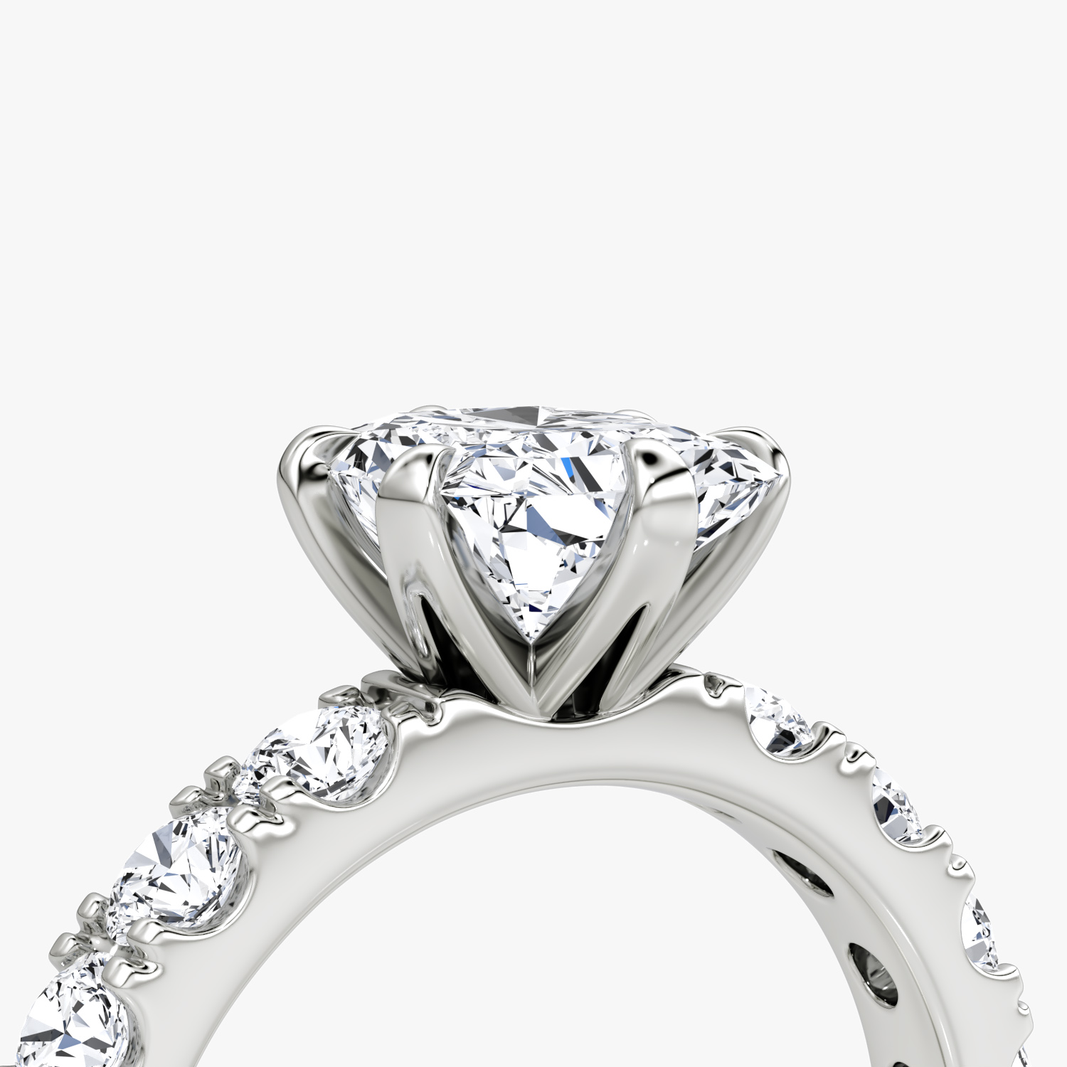 The Amour Eternity | Radiant | Platinum | bandAccent: Plain | diamondOrientation: vertical | caratWeight: other