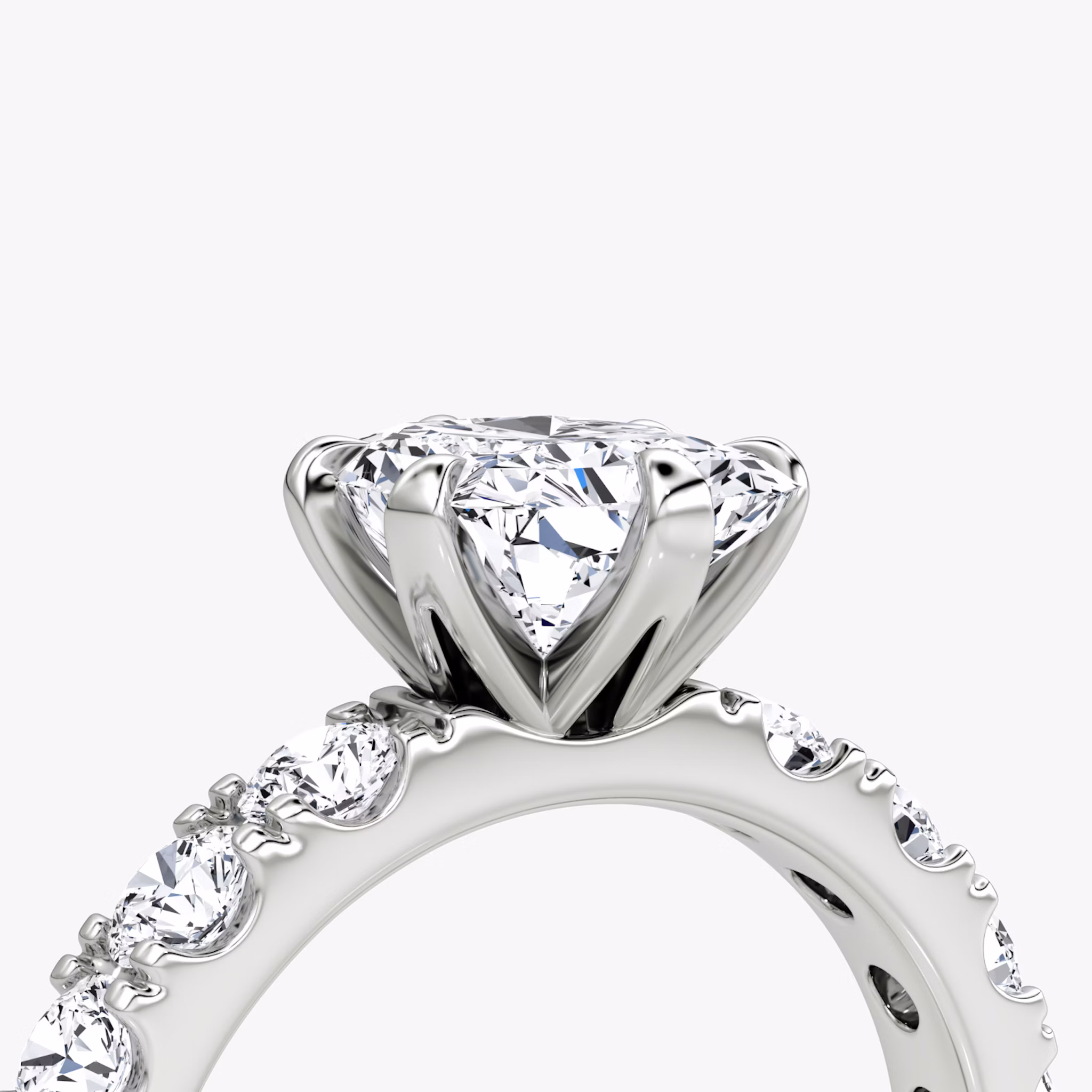 The Amour Eternity | Radiant | Platinum | bandAccent: Plain | diamondOrientation: vertical | caratWeight: other