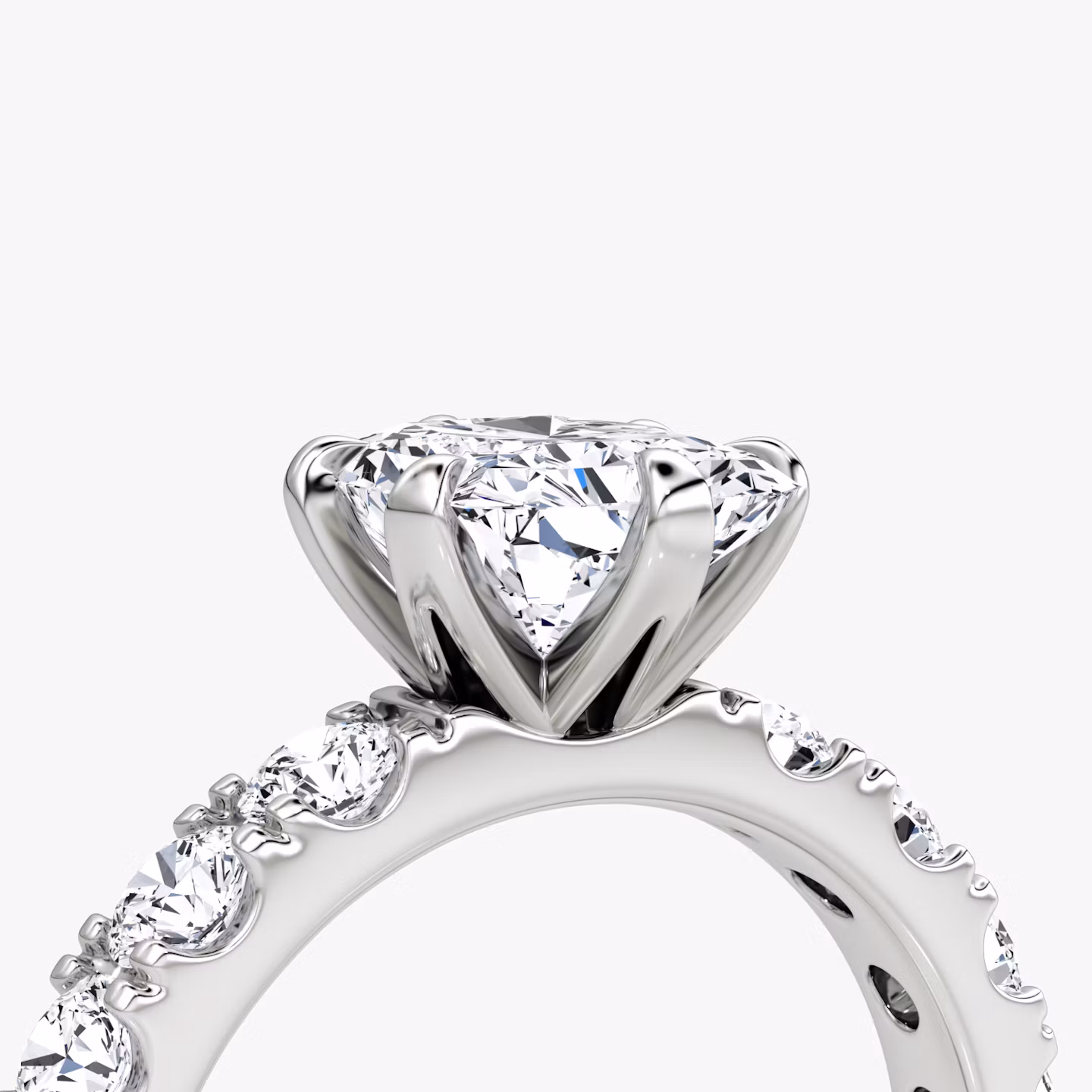 The Amour Eternity | Radiant | Platinum | bandAccent: Plain | diamondOrientation: vertical | caratWeight: other