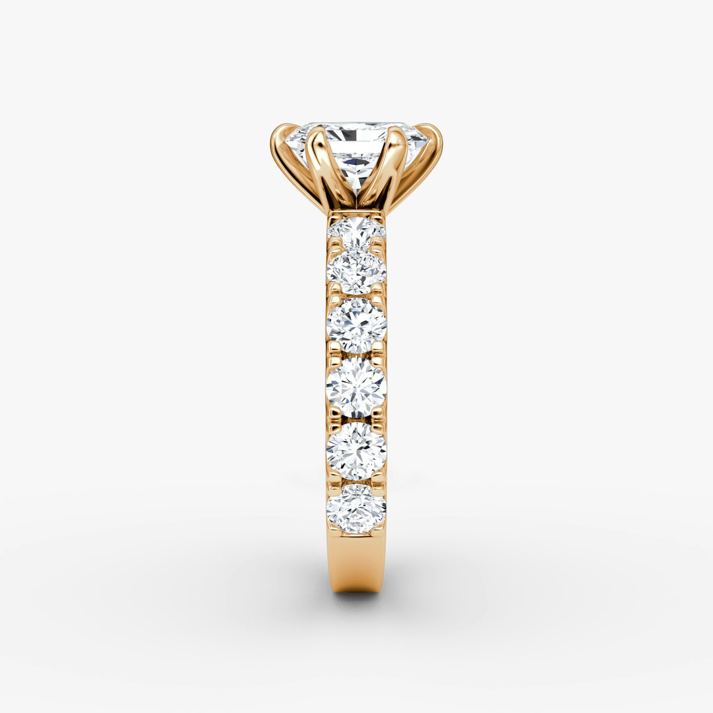 The Amour Eternity | Radiant | 14k | Rose Gold | bandAccent: Plain | diamondOrientation: vertical | caratWeight: other