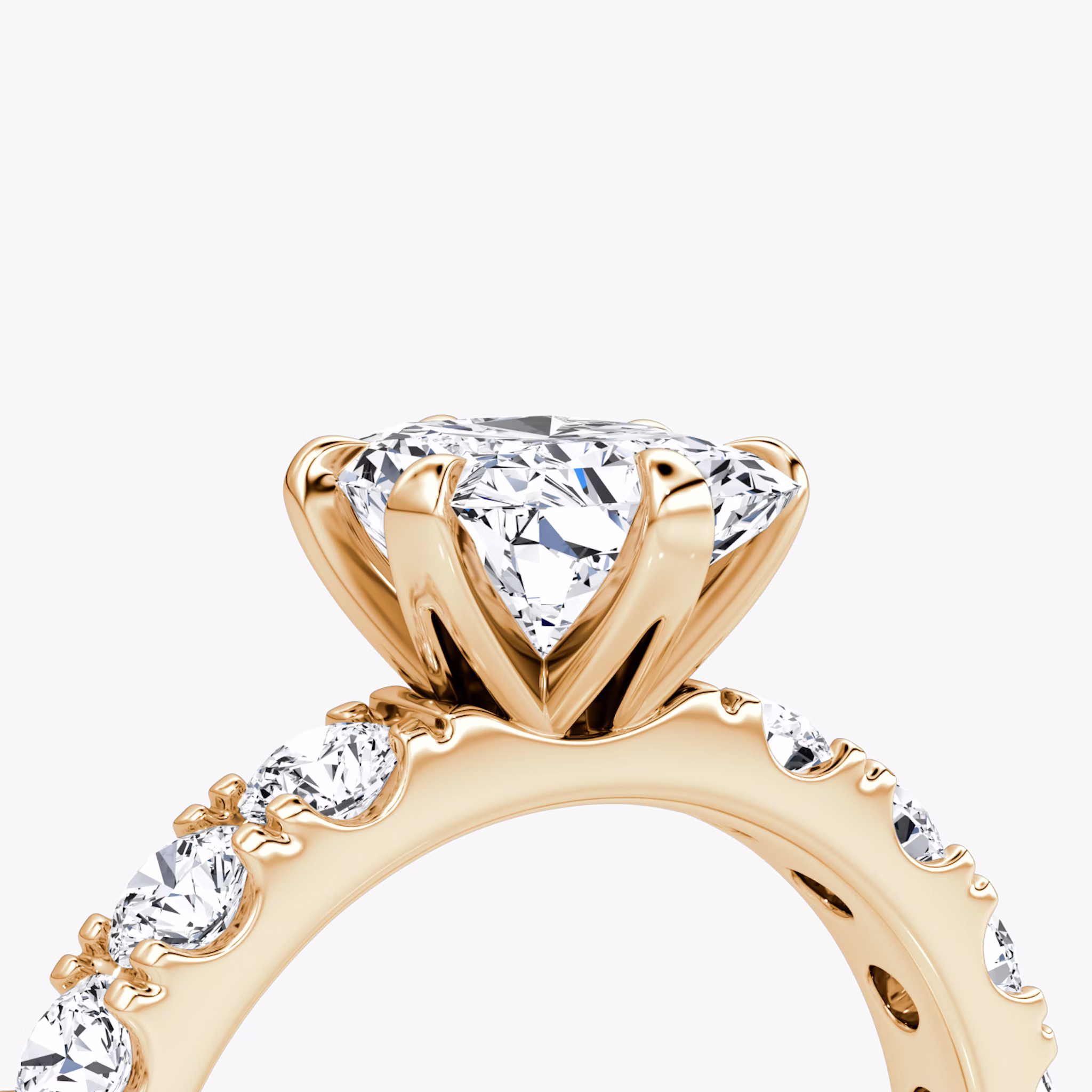 The Amour Eternity | Radiant | 14k | Rose Gold | bandAccent: Plain | diamondOrientation: vertical | caratWeight: other
