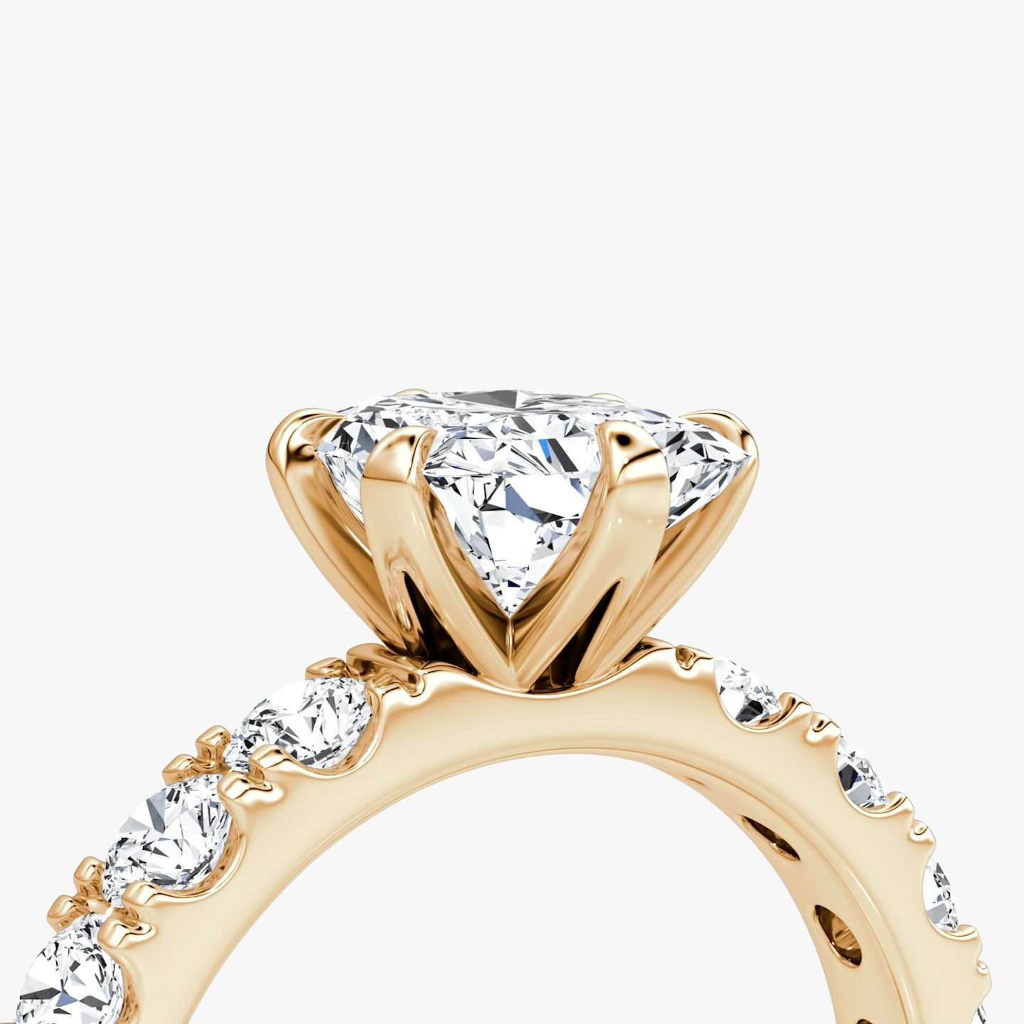 The Amour Eternity | Radiant | 14k | Rose Gold | bandAccent: Plain | diamondOrientation: vertical | caratWeight: other