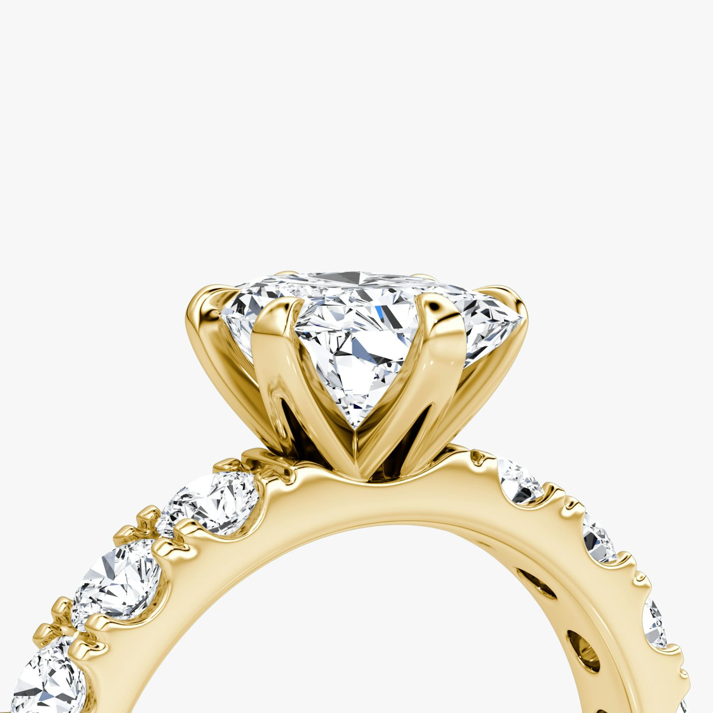 The Amour Eternity | Radiant | 18k | Yellow Gold | bandAccent: Plain | diamondOrientation: vertical | caratWeight: other