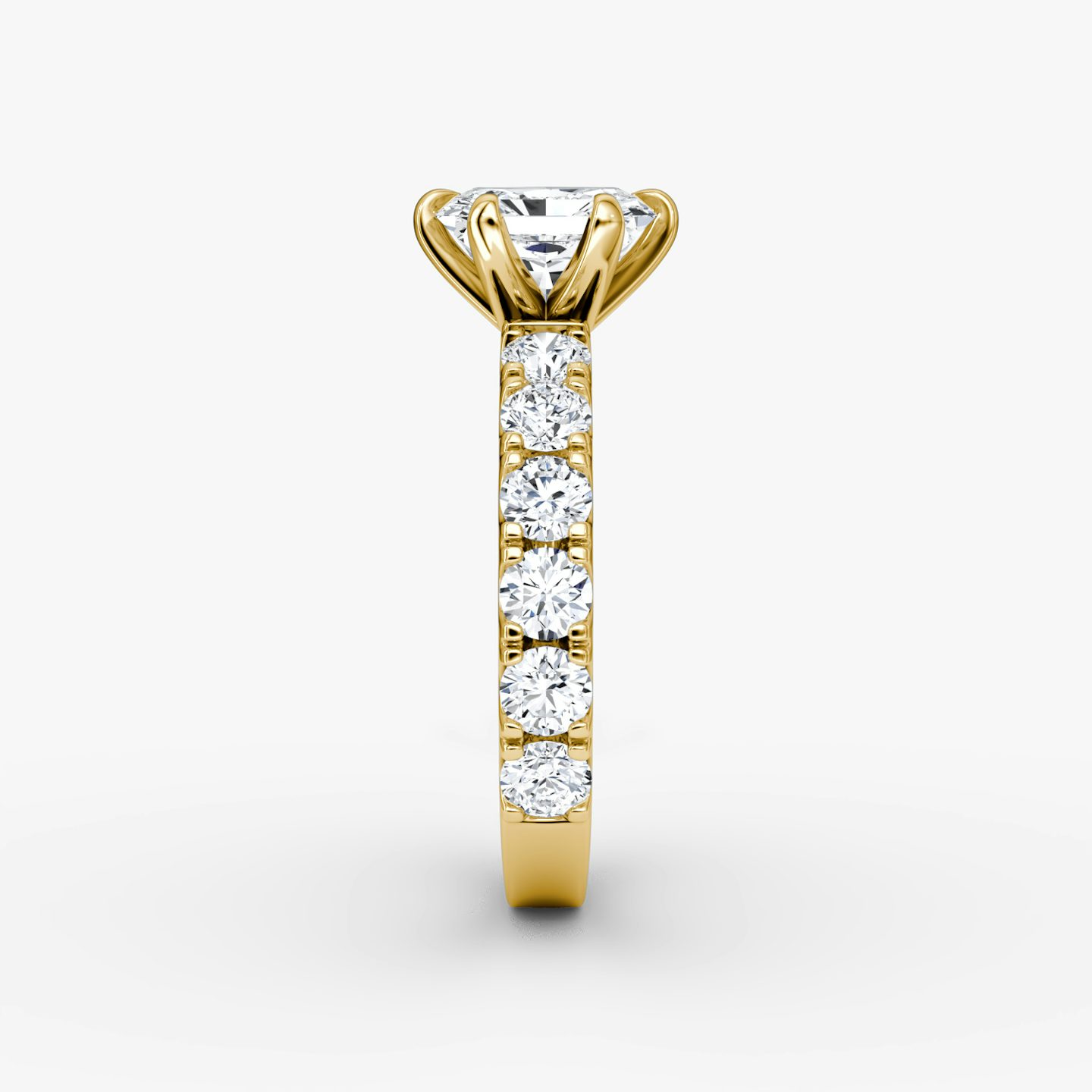 The Amour Eternity | Radiant | 18k | Yellow Gold | bandAccent: Plain | diamondOrientation: vertical | caratWeight: other