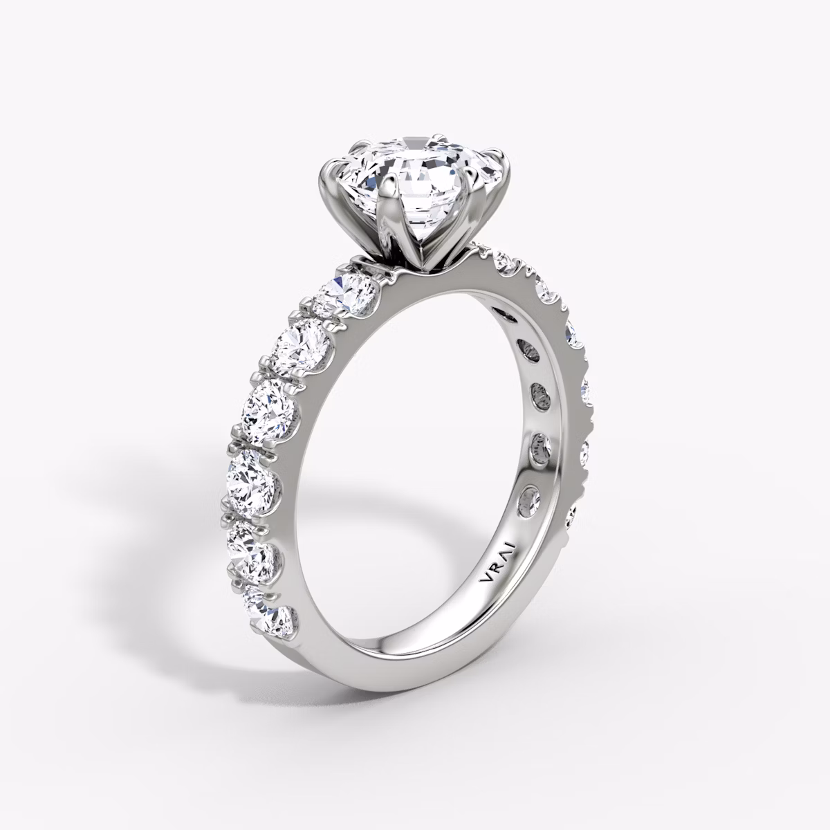 The Amour Eternity | Asscher | 18k | White Gold | bandAccent: Plain | diamondOrientation: vertical | caratWeight: other
