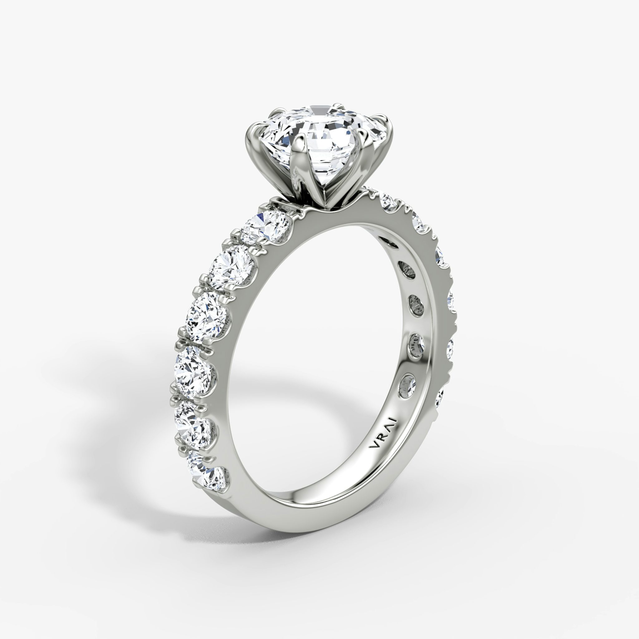 The Amour Eternity | Asscher | 18k | White Gold | bandAccent: Plain | diamondOrientation: vertical | caratWeight: other