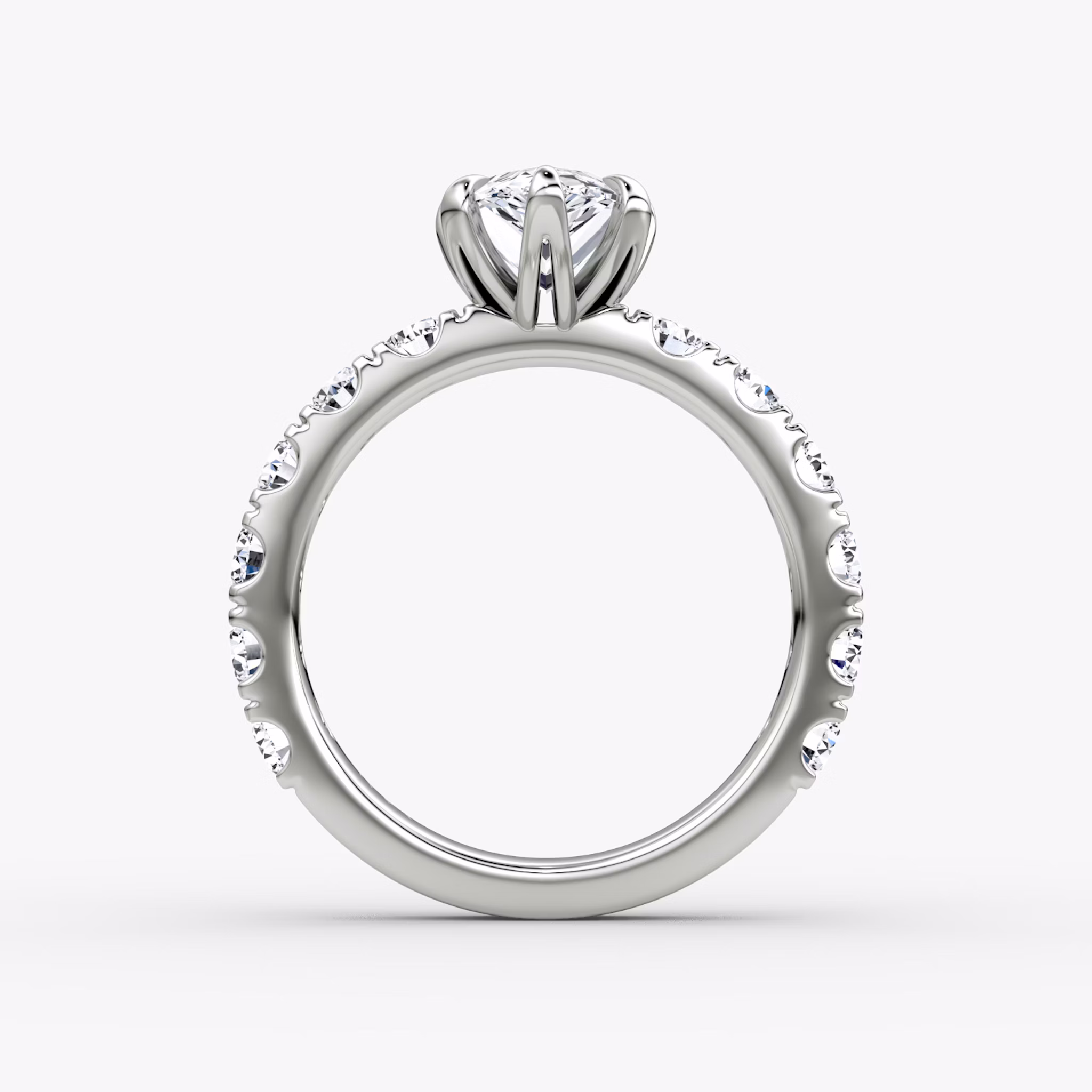 The Amour Eternity | Pear | 18k | White Gold | bandAccent: Plain | diamondOrientation: vertical | caratWeight: other