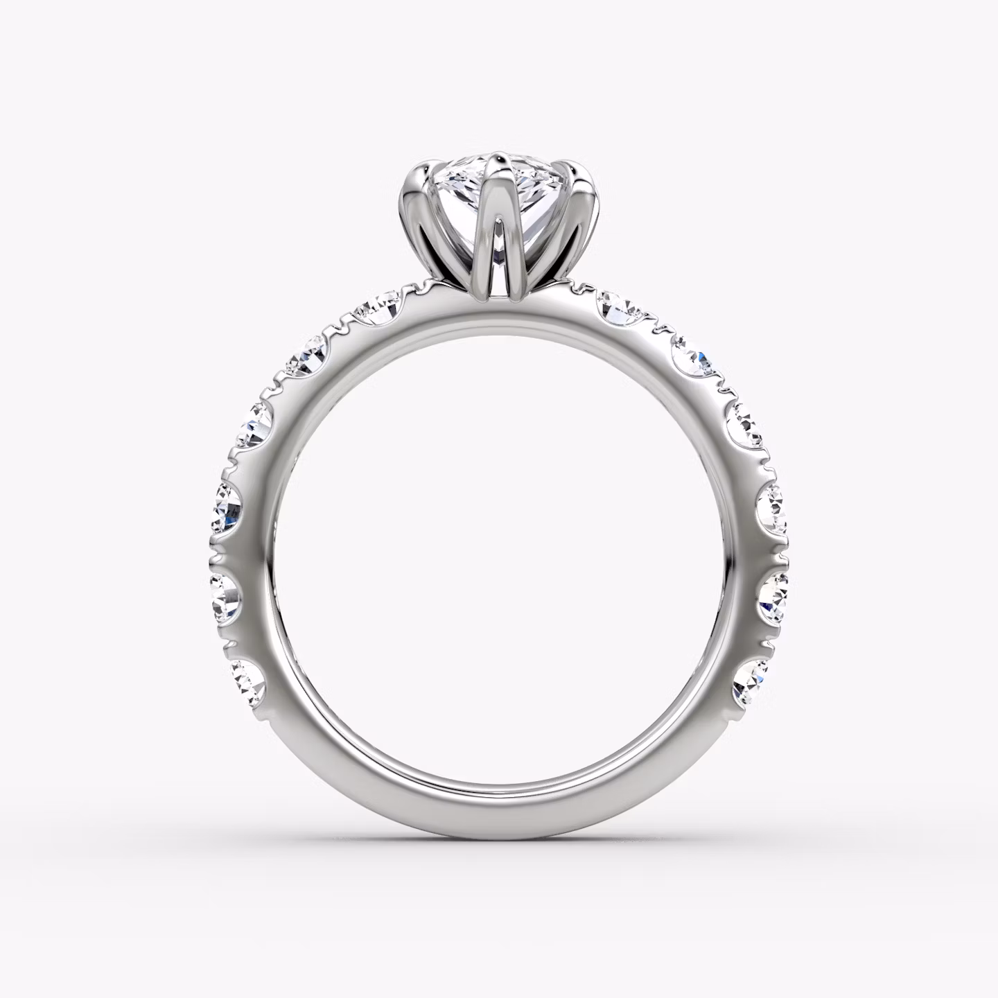 The Amour Eternity | Pear | 18k | White Gold | bandAccent: Plain | diamondOrientation: vertical | caratWeight: other